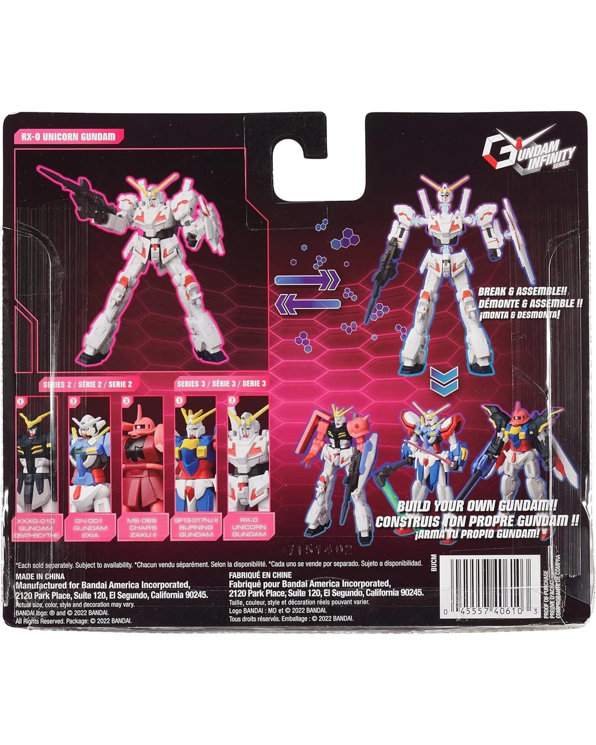 7 Bandai Gundam Infinity Series RX-O Unicorn Gundam Figure, 7 of 7
