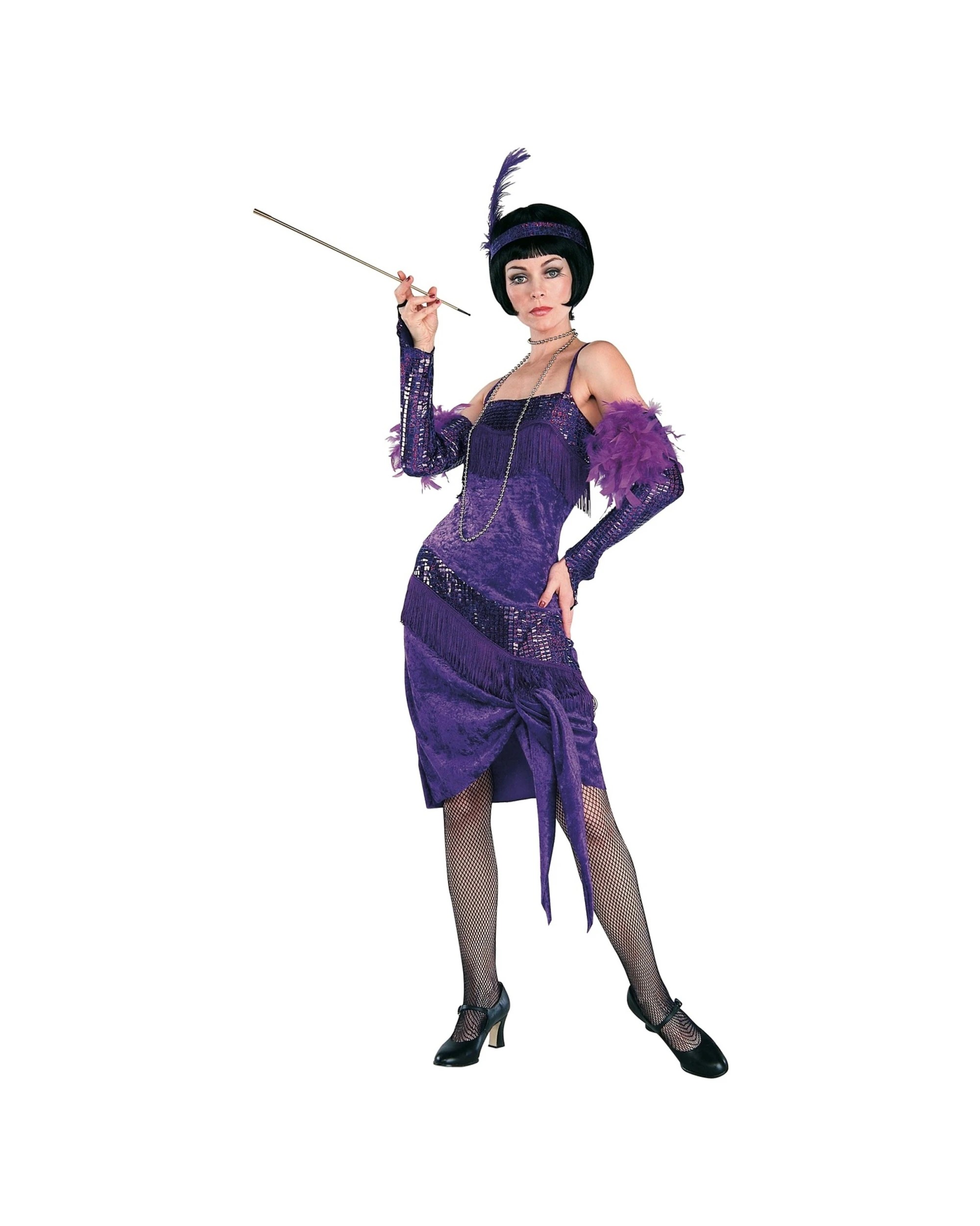 1 Rubies 1920s Chicago Charleston Fabulous Flapper Costume Standard - Purple, 1 of 3