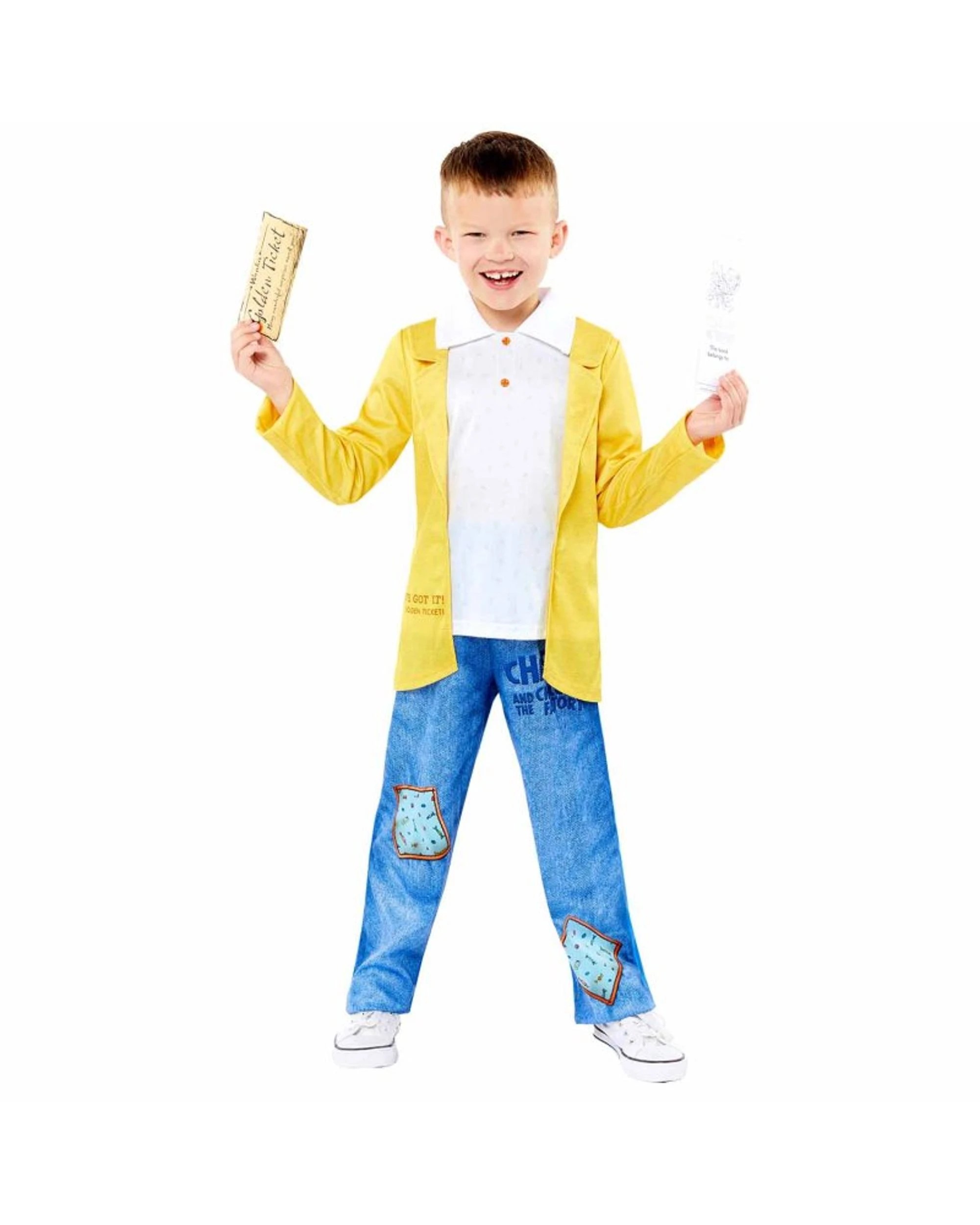 1 Roald Dahl Charlie and the Chocolate Factory Charlie Child Costume Size 8-10 Years, 1 of 3