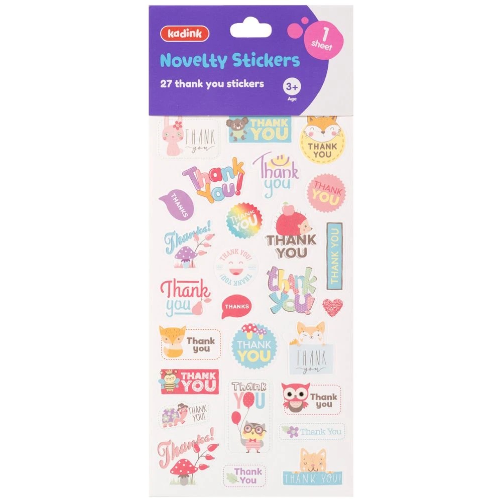 1 Kadink Paper Sticker Sheet Thank You Design, 1 of 1