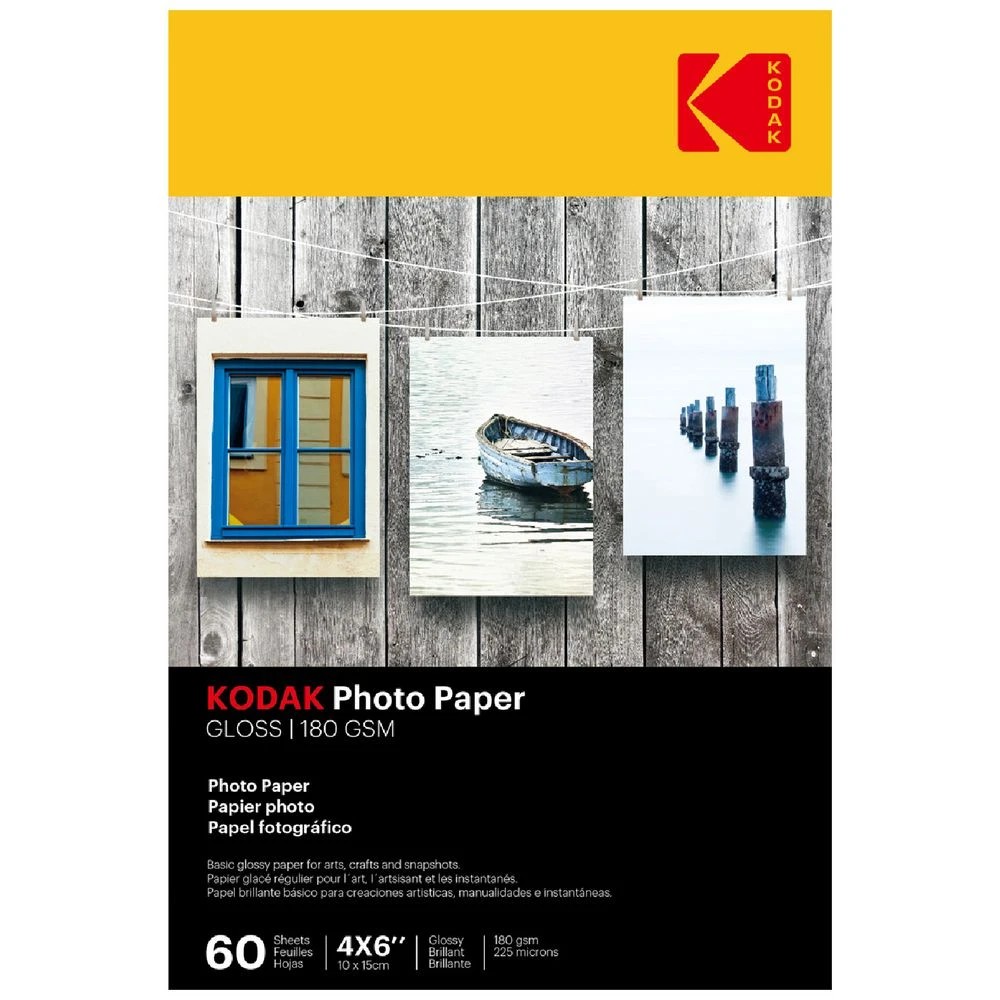 1 Kodak 6 x 4" Photo Paper High Gloss 180gsm 60 Pack, 1 of 2