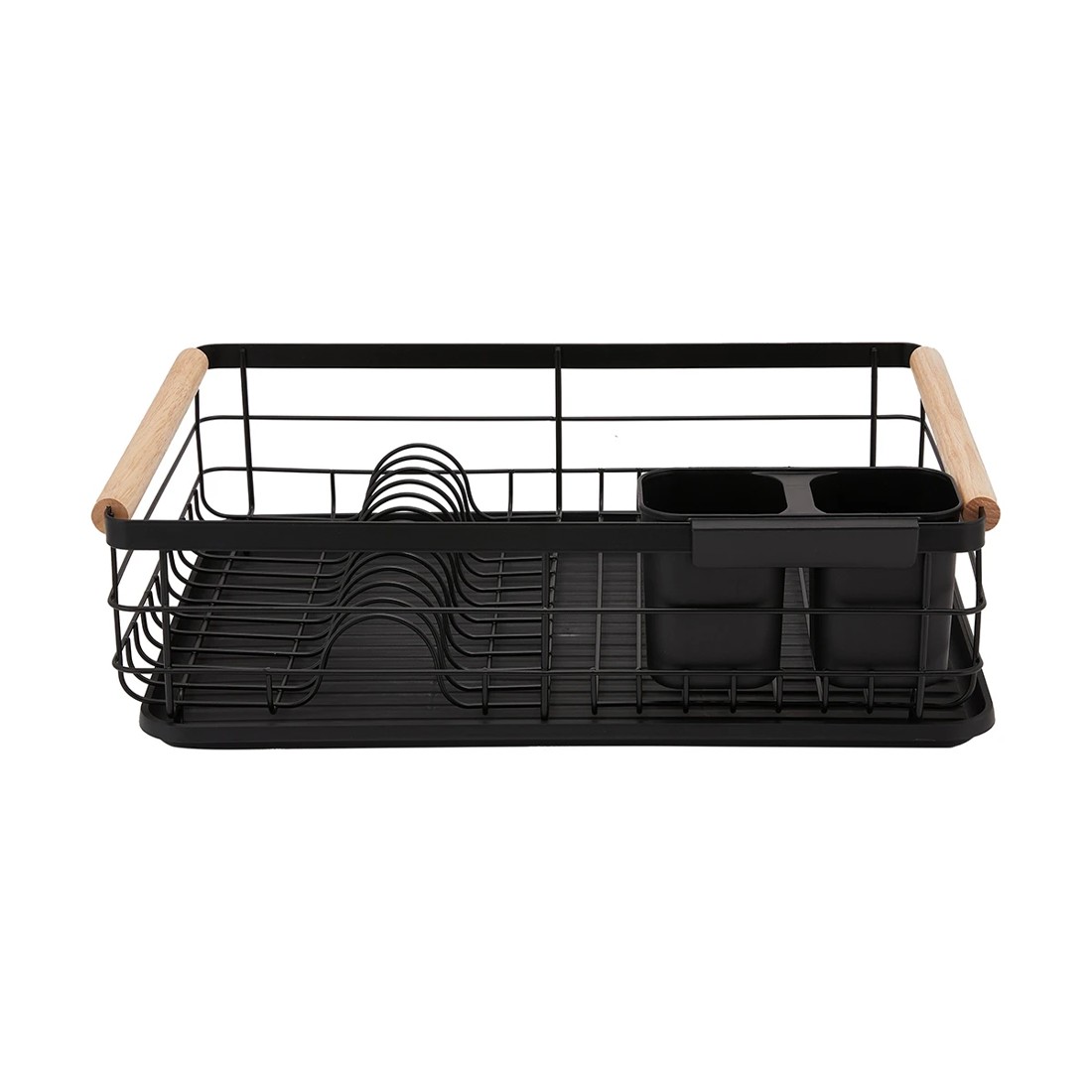 7 Black Wooden Handle Dish Rack, 7 of 11