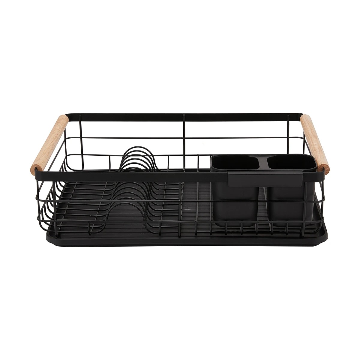 7 Black Wooden Handle Dish Rack, 7 of 11