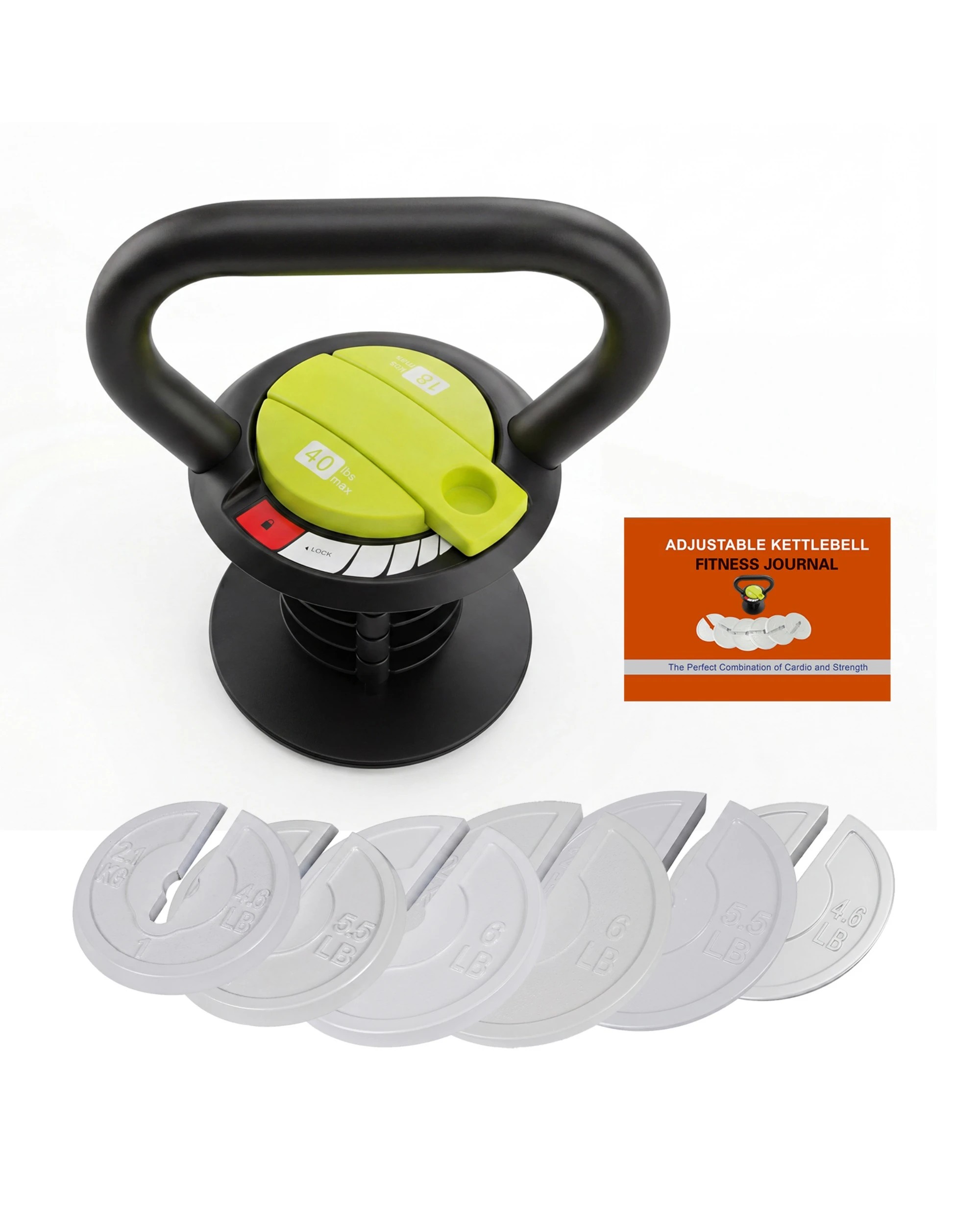 7 ADVWIN Adjustable Kettlebell Weight Set - Green, 7 of 7