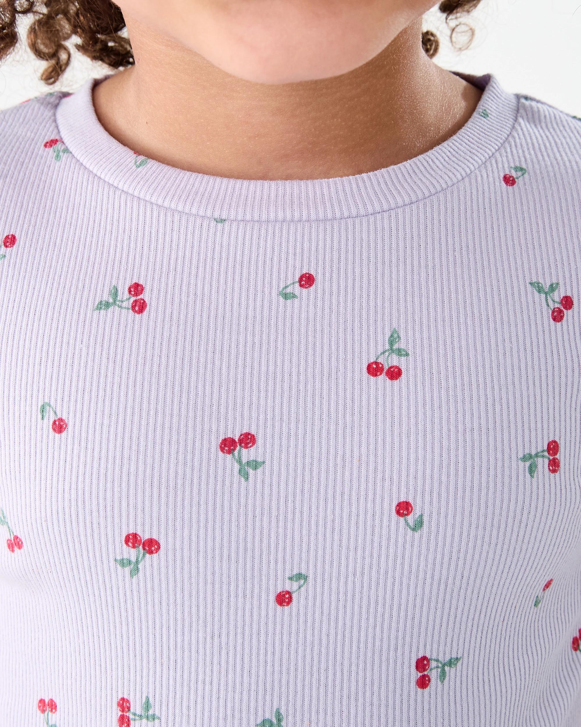 4 Short Sleeve Rib T-shirt Pur Cherry, 4 of 10