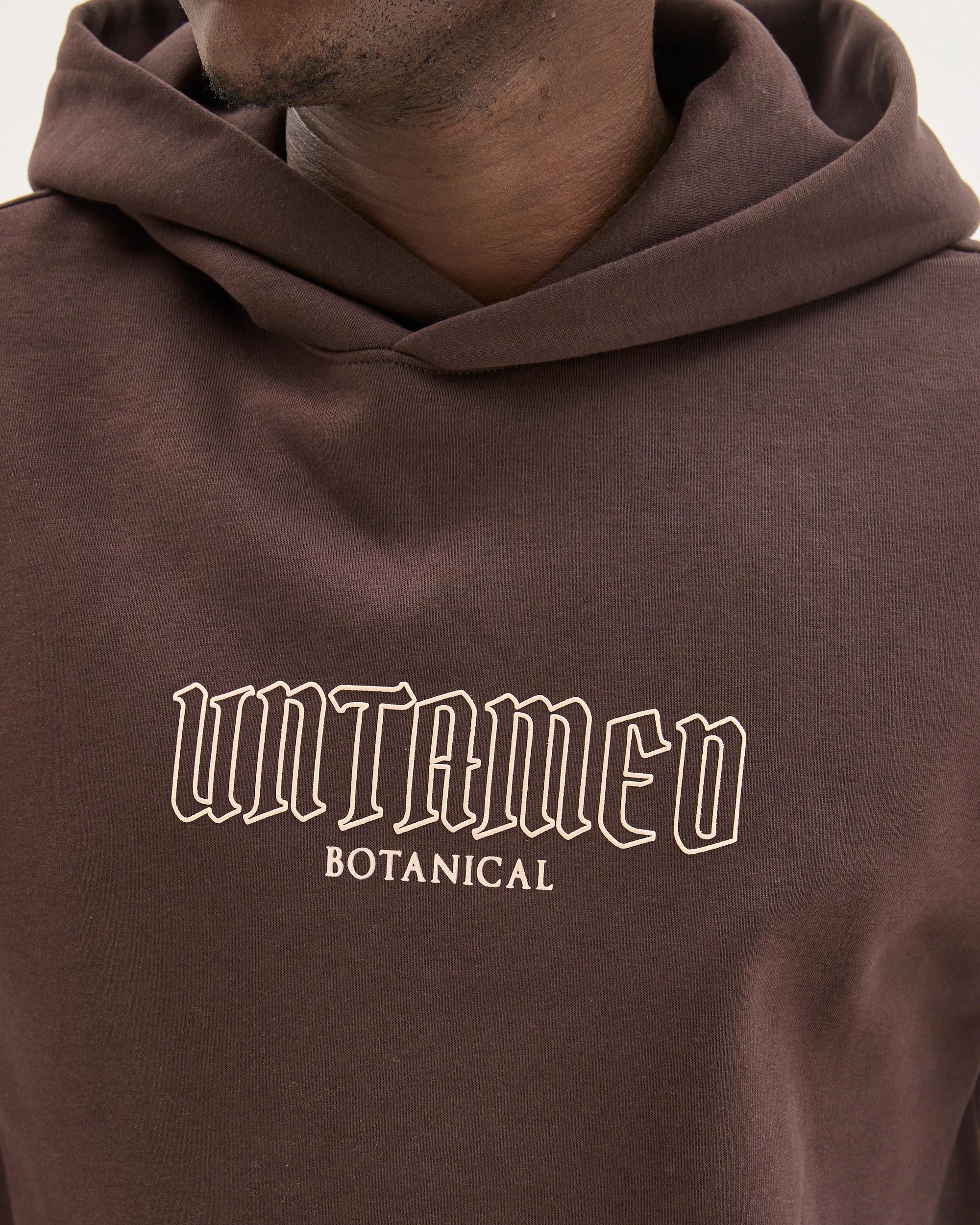 4 Commons Australian Cotton Blend Heavyweight Graphic Hoodie BROWN UNTAMED, 4 of 7