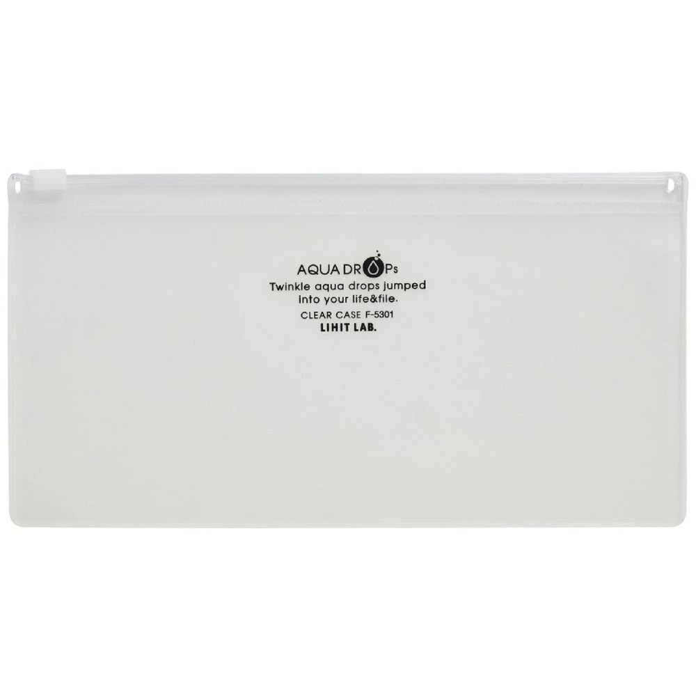 1 Aqua Drops Zip Wallet Open Pencil Case Clear, 1 of 1