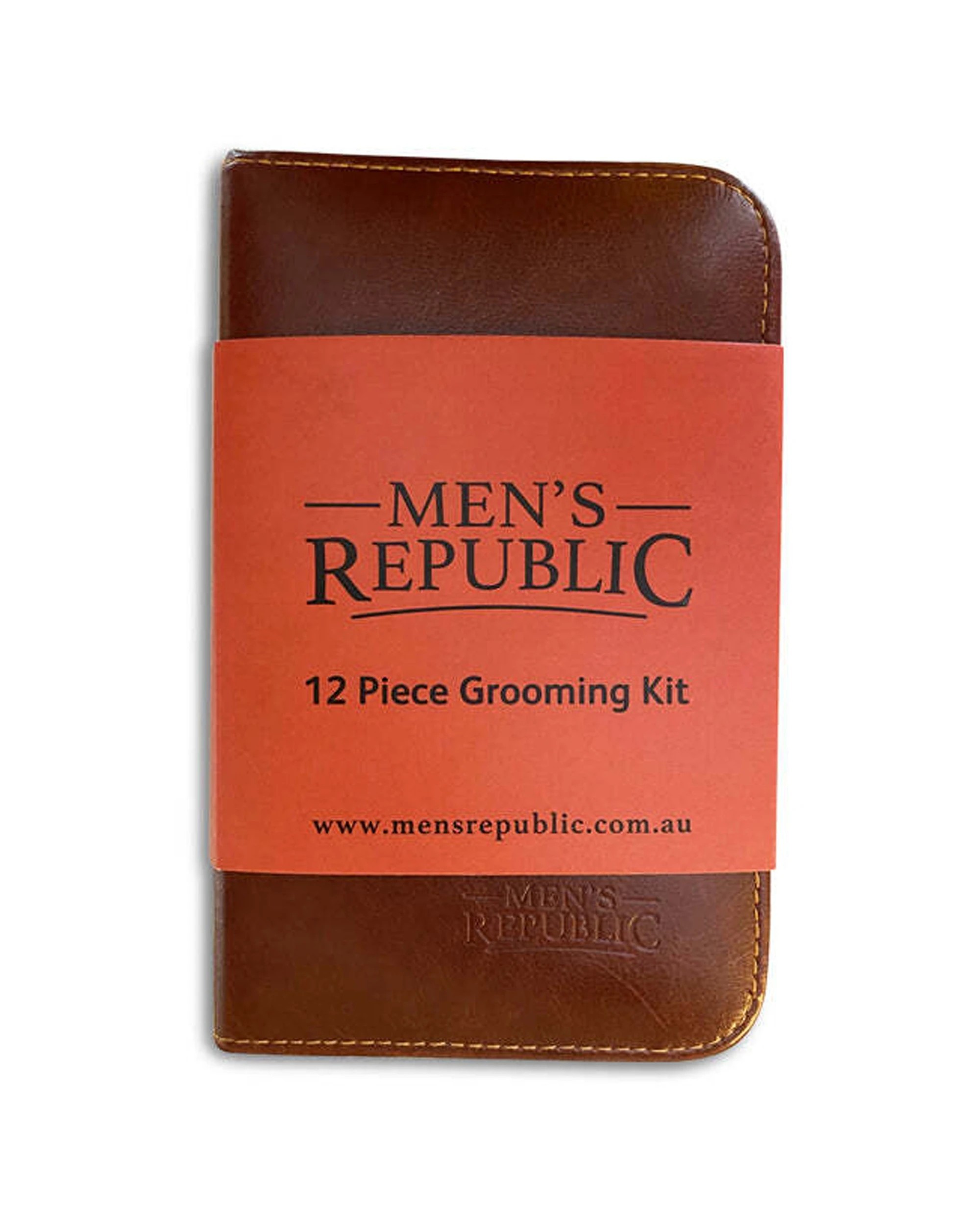 2 Men'S Republic 12Pc Grooming Zipper Bag Kit Men'S Hair Care Essentials - Brown, 2 of 4
