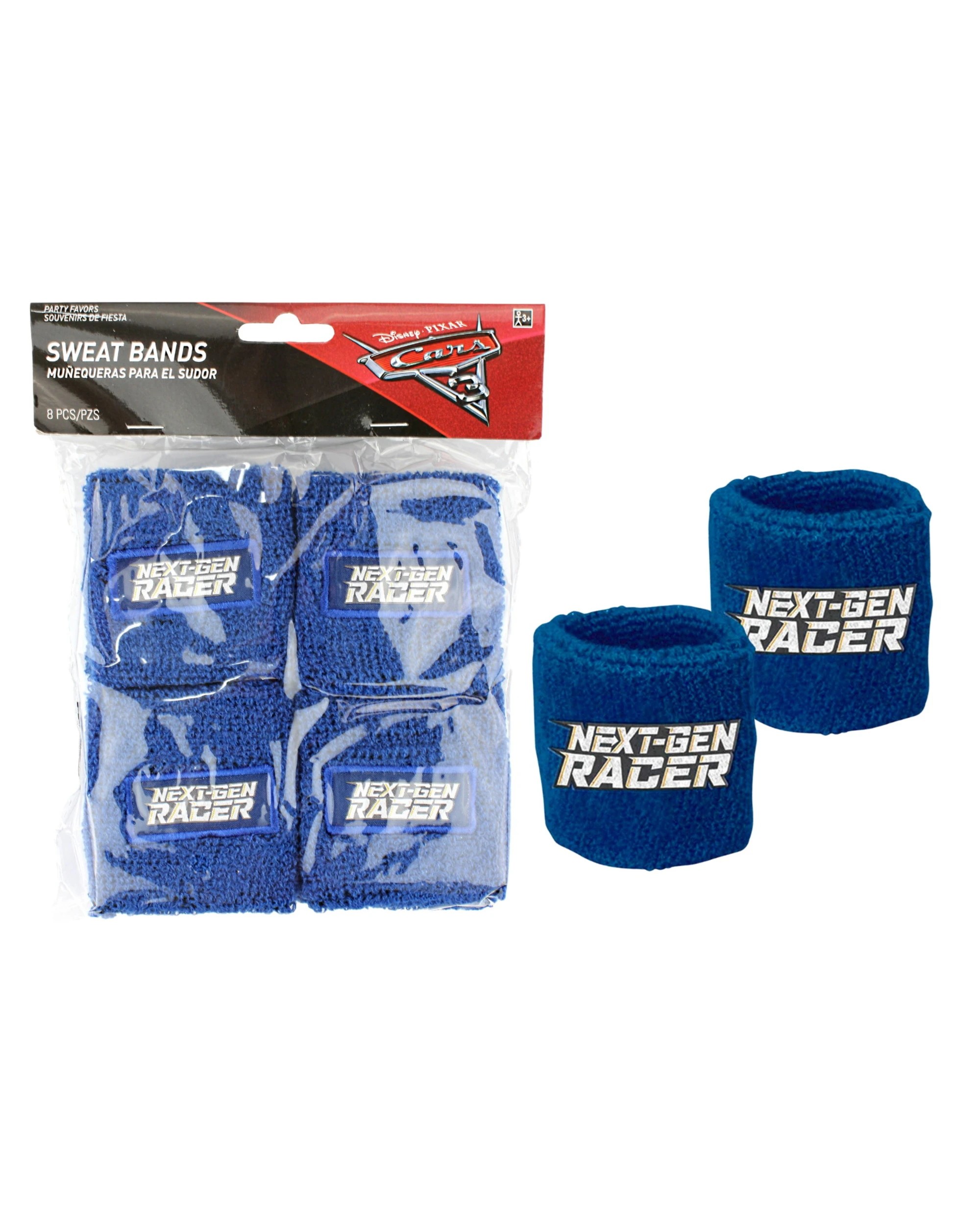 1 Amscan Inc. Cars 3 Next Gen Racer Sweat Bands Pack of 8 - Blue, 1 of 1