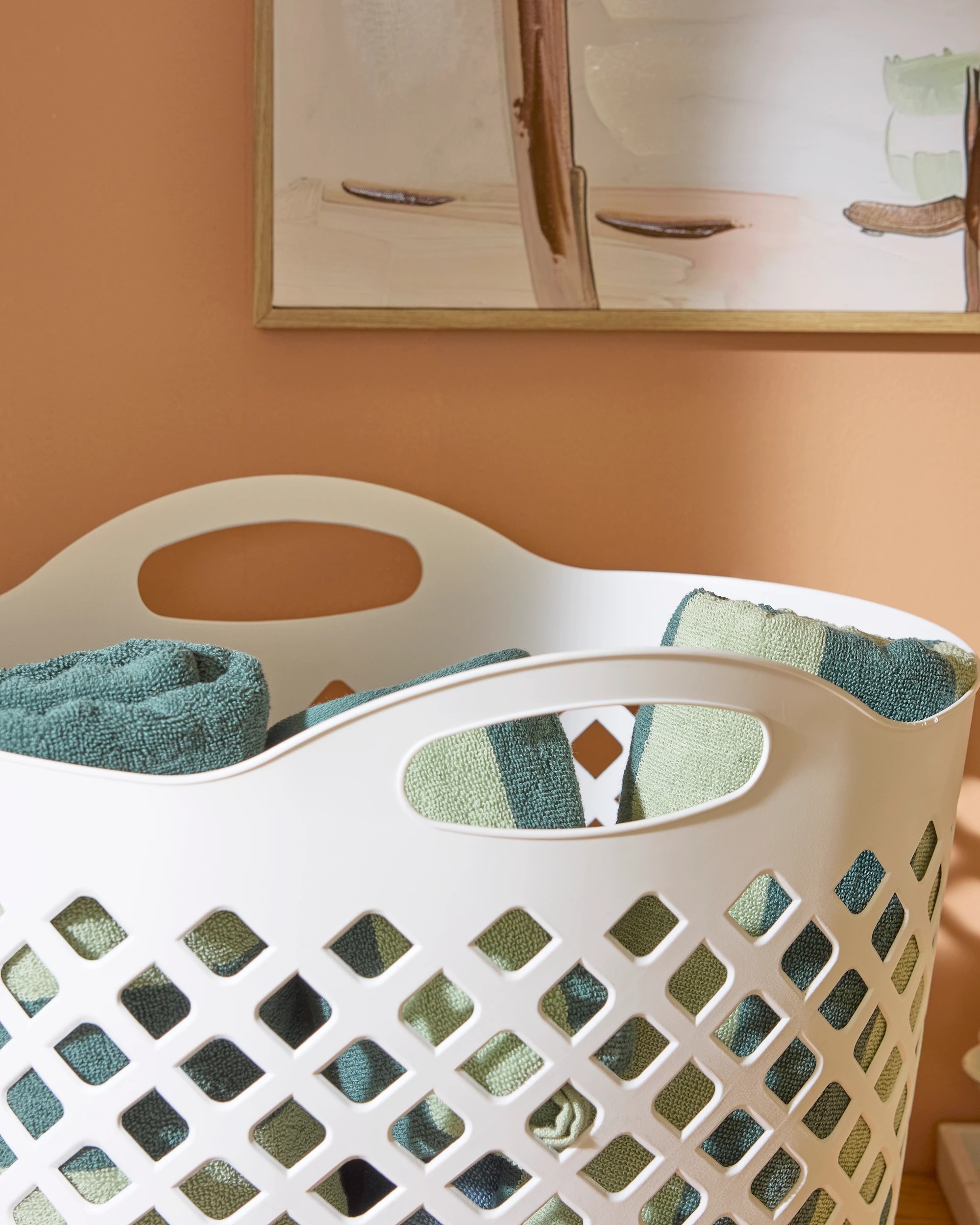 3 Diamond Laundry Basket - White, 3 of 8