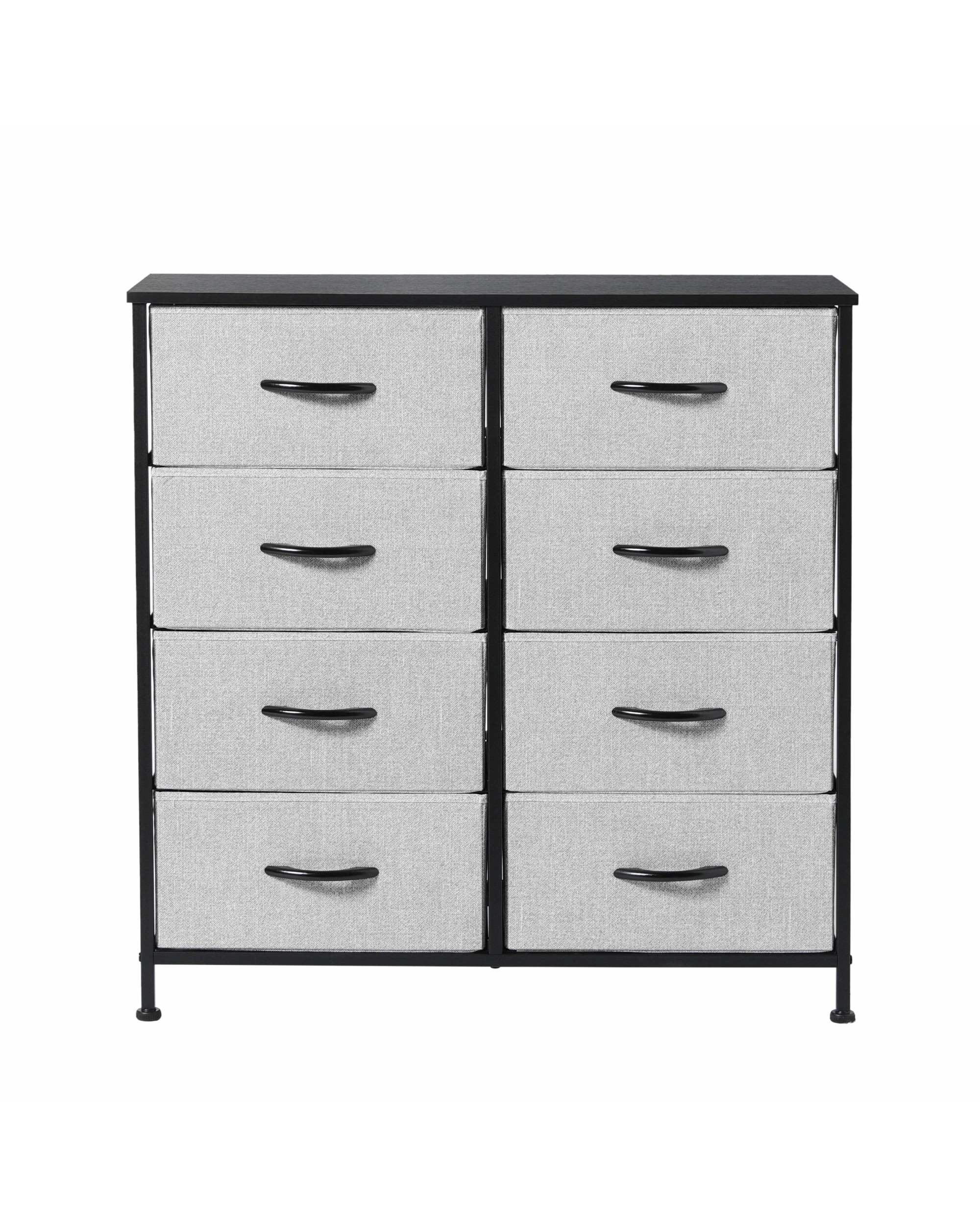 3 Sherwood Luna 8 Drawer Fabric Home Storage Dresser - Grey, 3 of 8