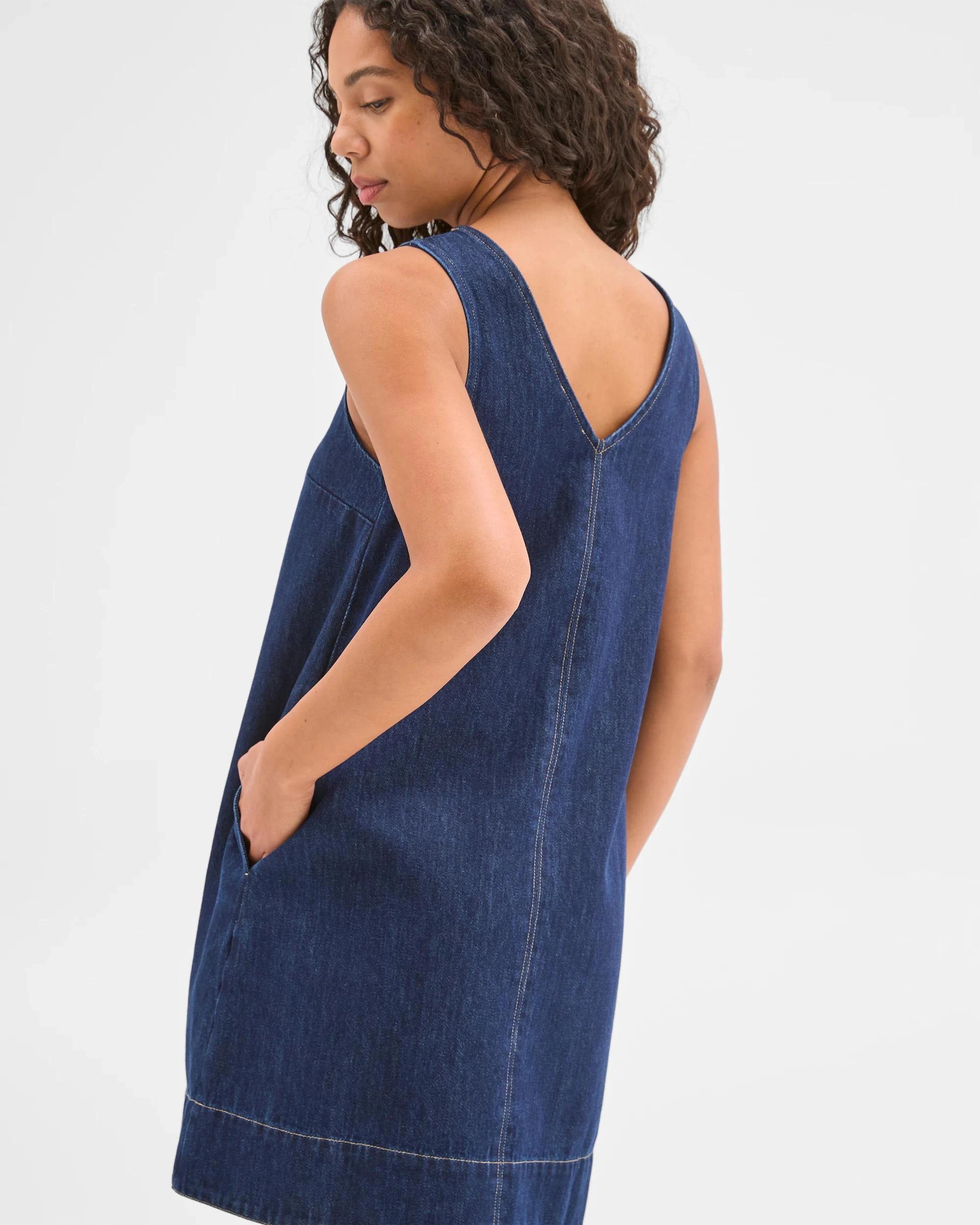 3 Target Denim Sleeveless Denim Mini Dress SUMMER INDIGO, 3 of 6