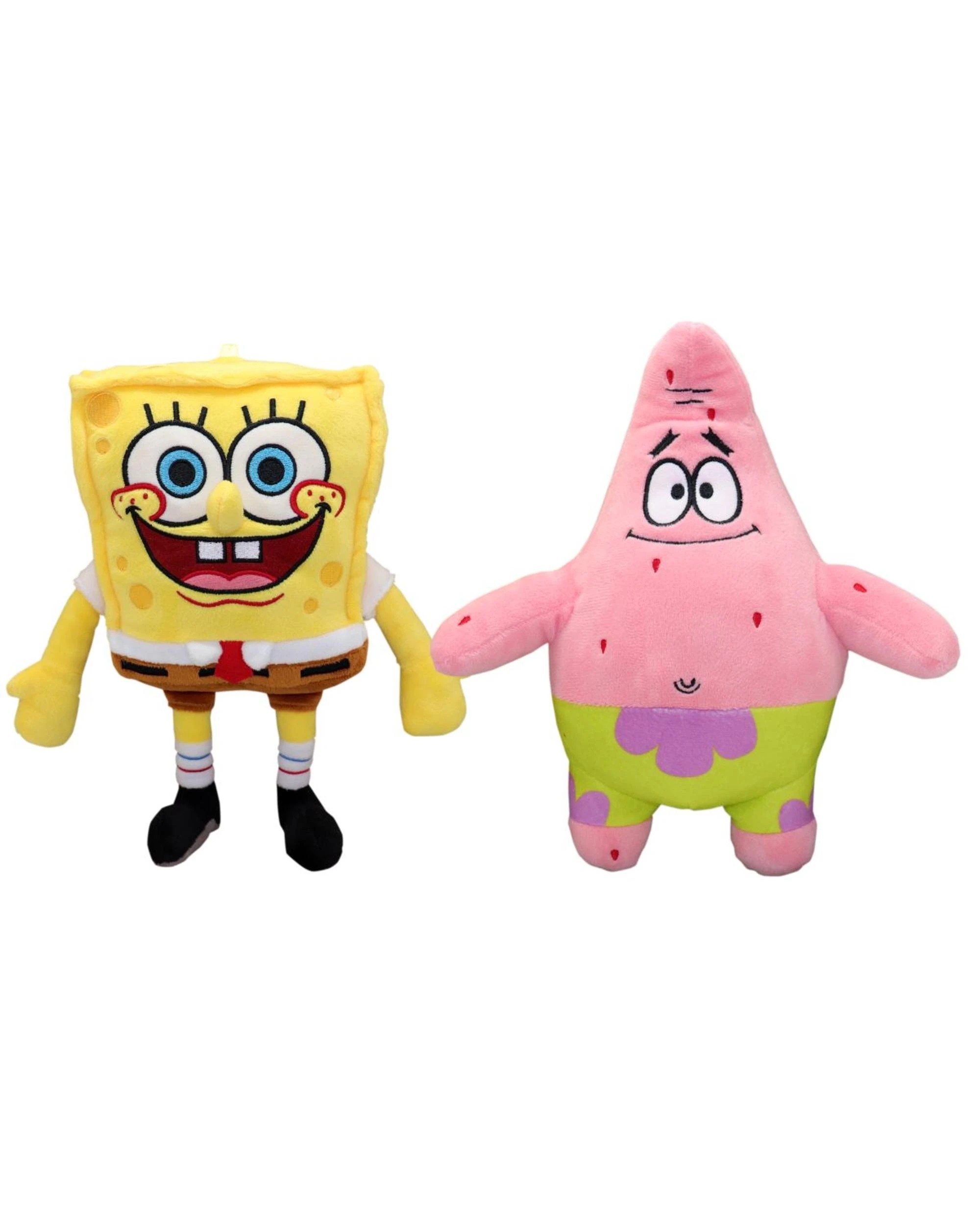 4 Resoftables SpongeBob SquarePants Spongebob and Patrick 10 inch Plush 2 Pack, 4 of 9