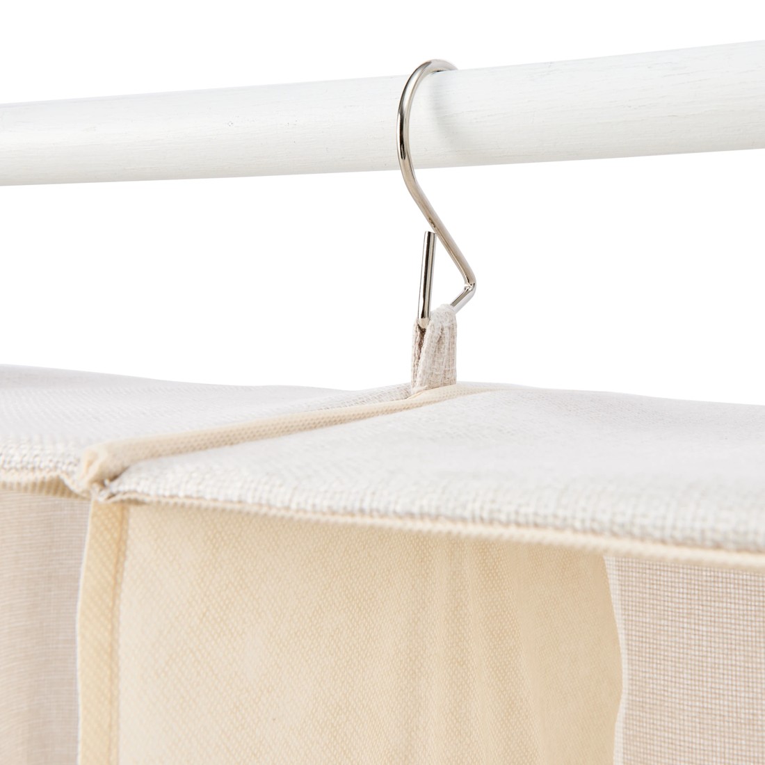 8 Linen Look 8 Cube Hanging Organiser - Beige, 8 of 8