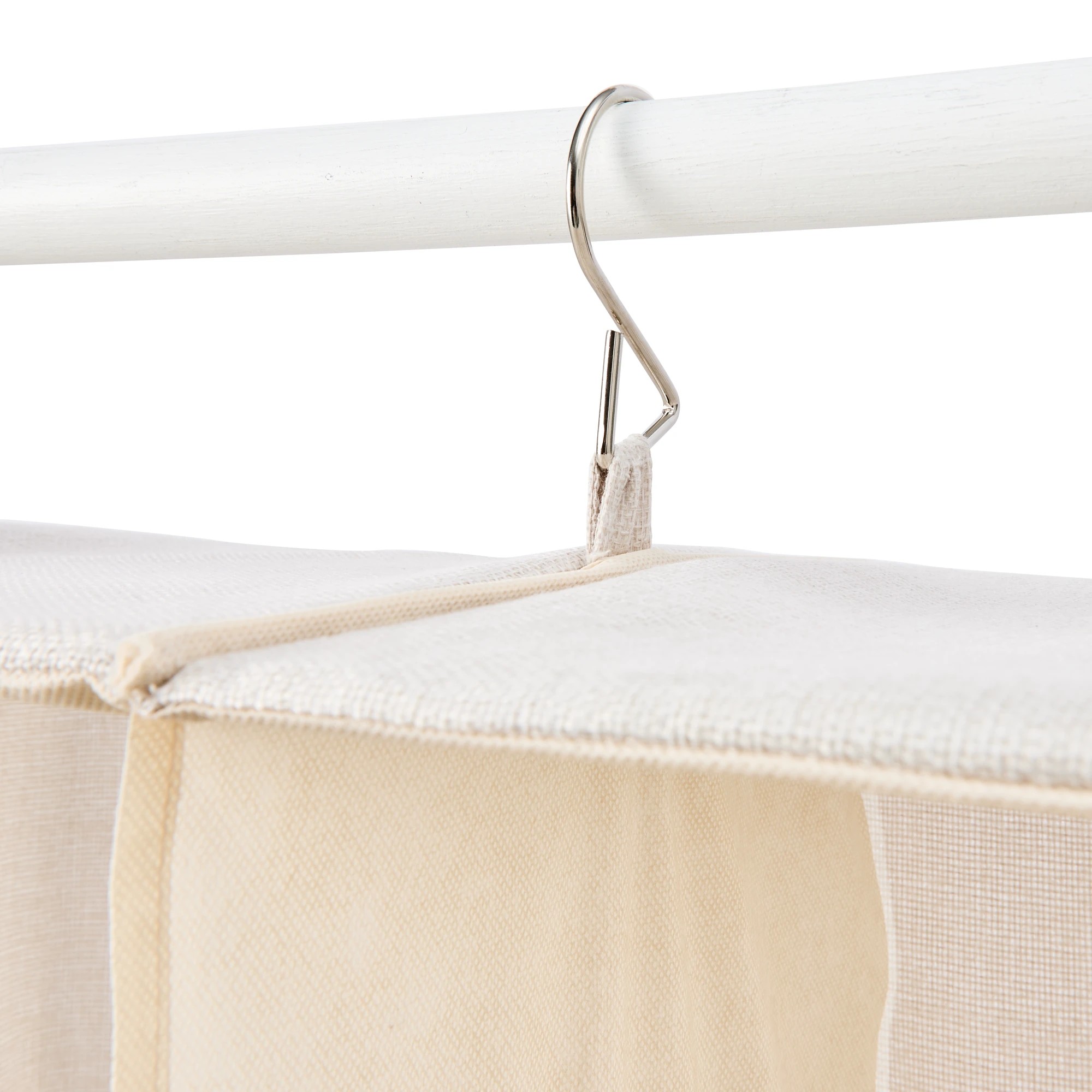 8 Linen Look 8 Cube Hanging Organiser - Beige, 8 of 8