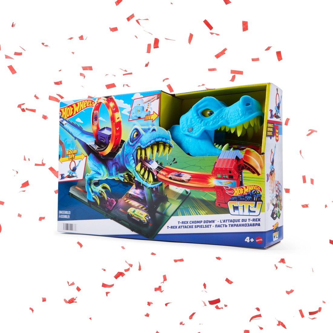 1 Hot Wheels City T-Rex Chomp Down Playset, 1 of 8