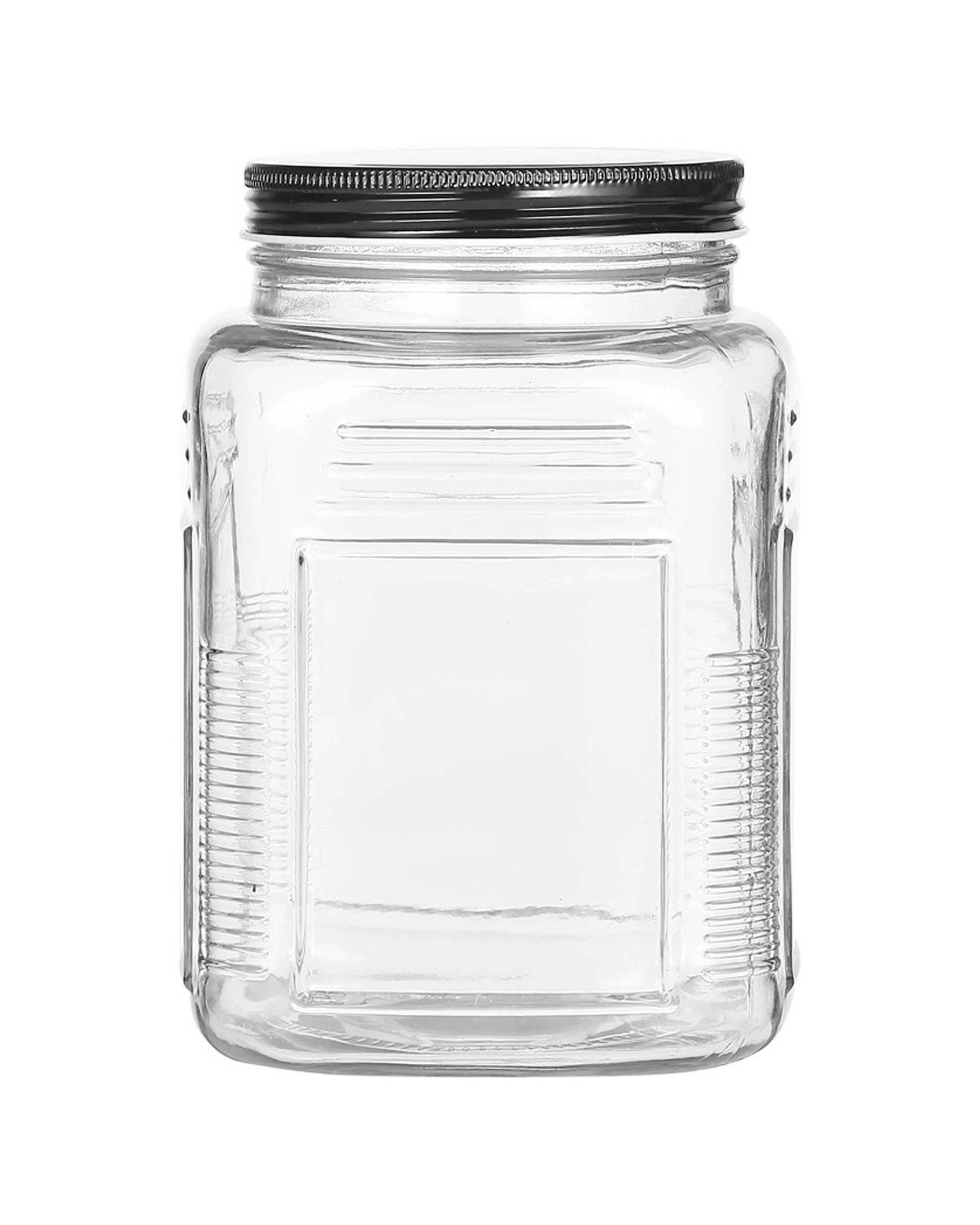 2 Lemon & Lime Ascot Glass Jar 1.5l Home Kitchen Storage Canister Container Clear
 - Clear, 2 of 2