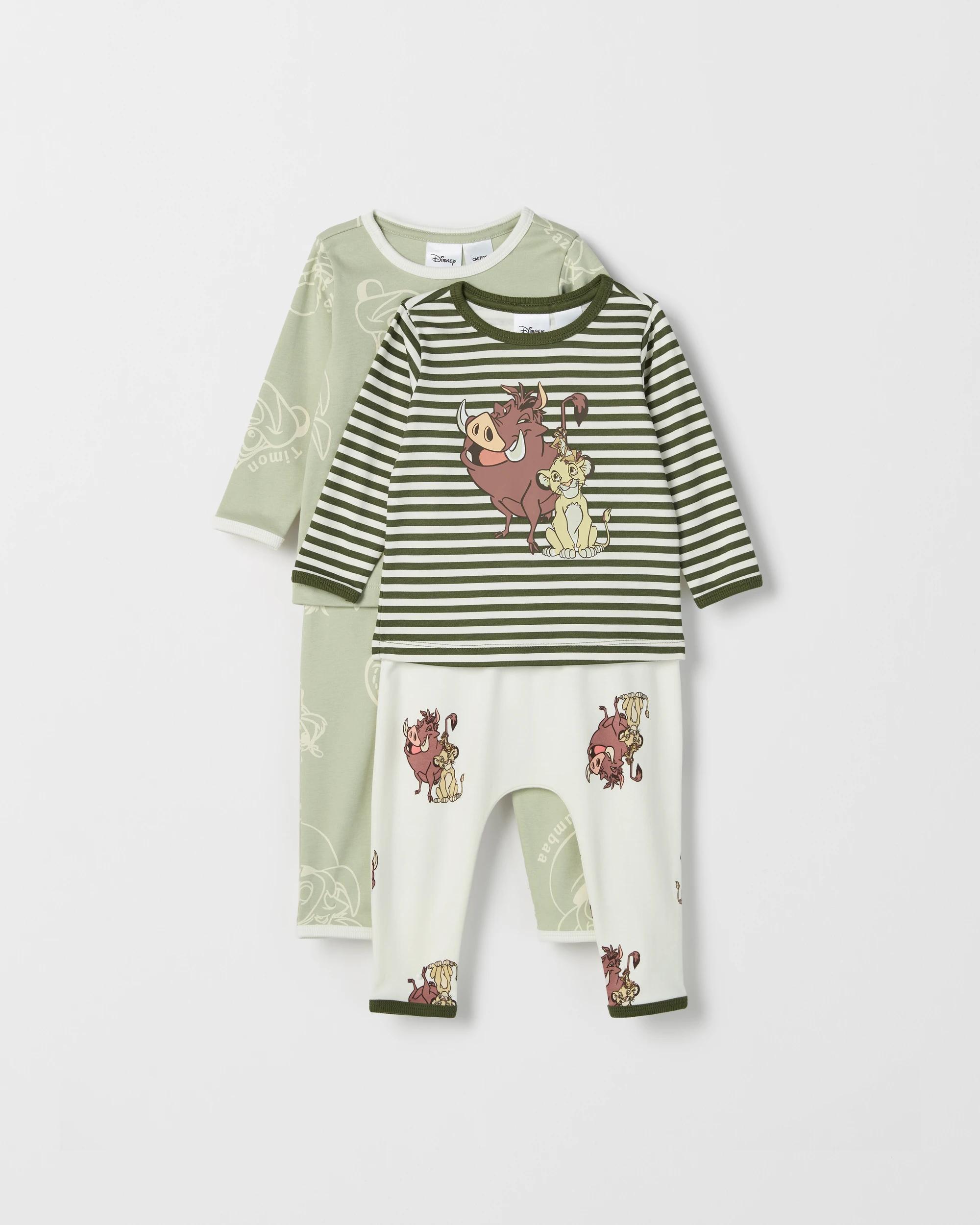 1 Disney Lion King Organic Cotton 2 Pack Baby Knit Pyjama Set LION KING, 1 of 6