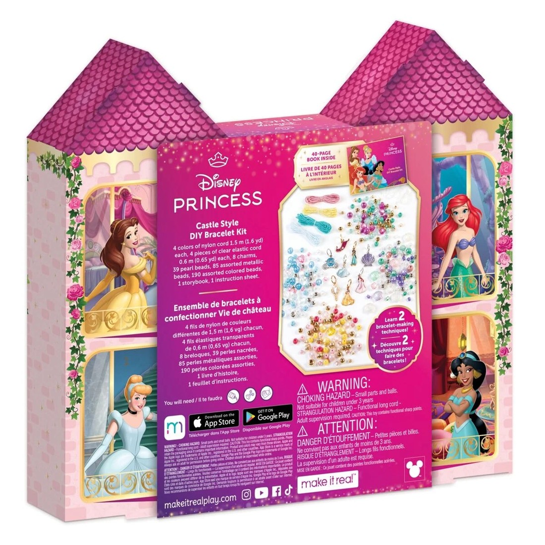 6 332 Piece Make It Real Disney Princess Castle Style DIY Bracelet Kit, 6 of 6