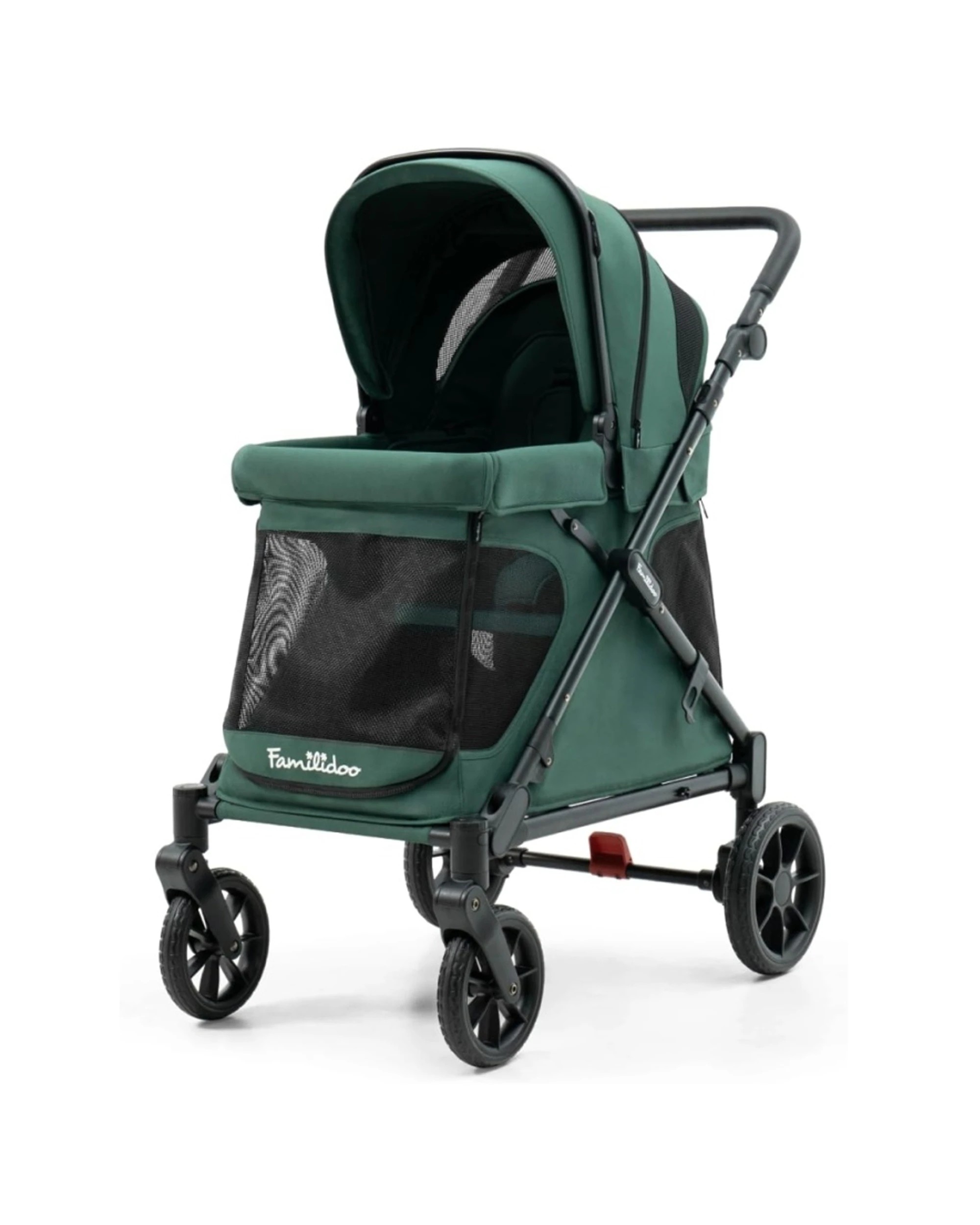 3 Playette Familidoo Q1 2.0 Wagon Stroller Emerald - Green, 3 of 7