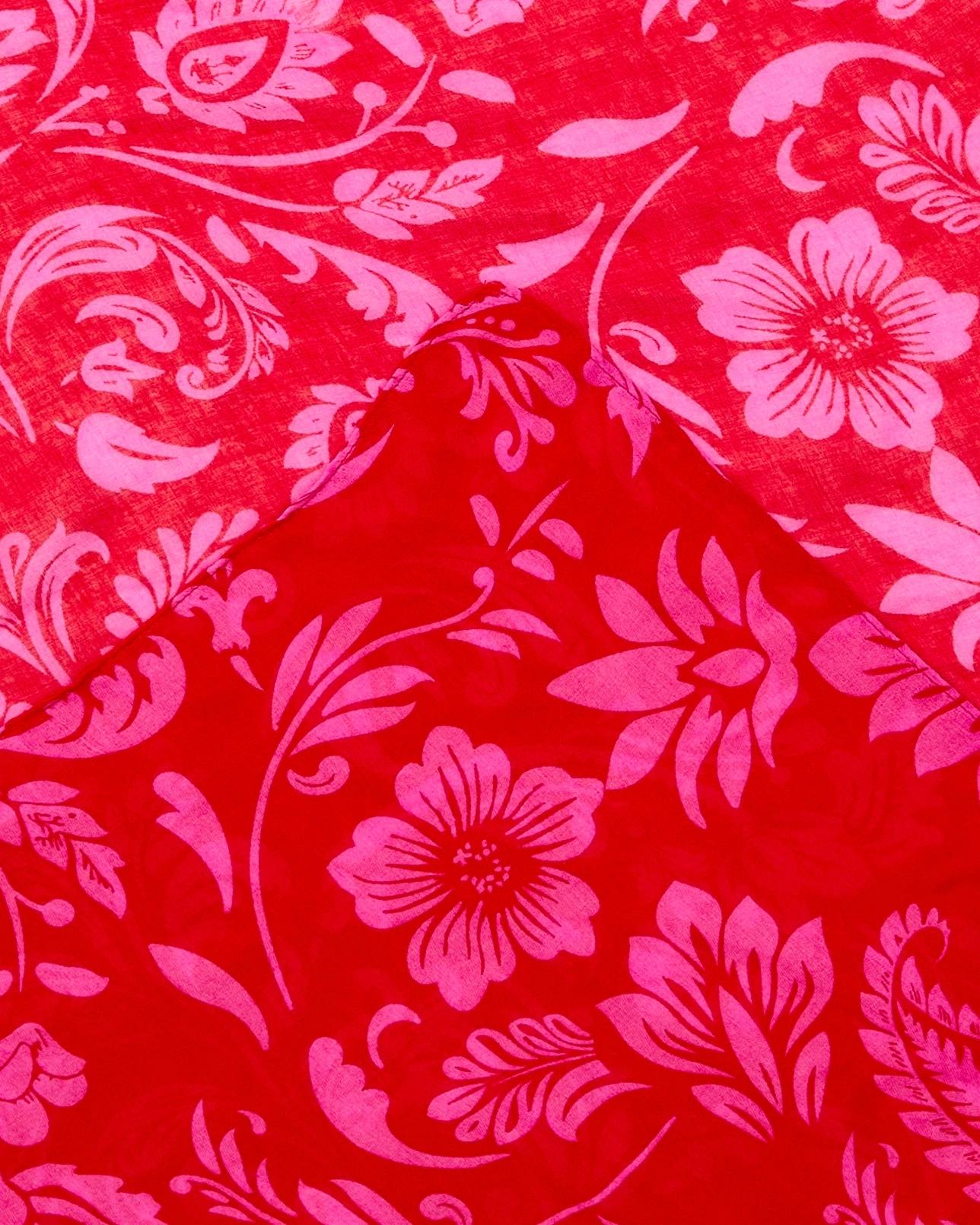 2 Large Lightweight Scarf Red Flrl, 2 of 3