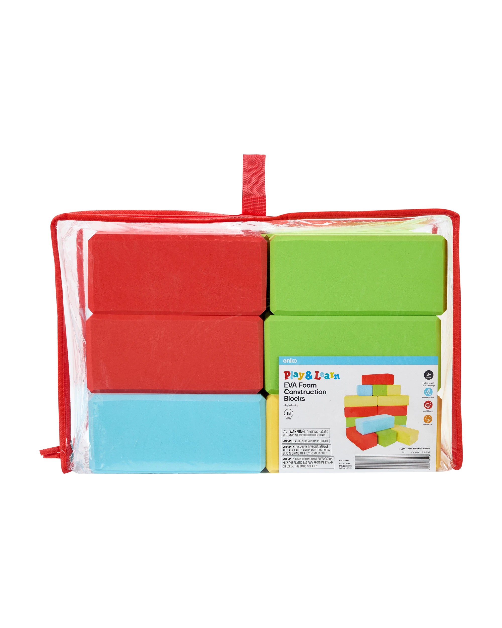 6 18 Piece Play & Learn: EVA Foam Construction Blocks, 6 of 6