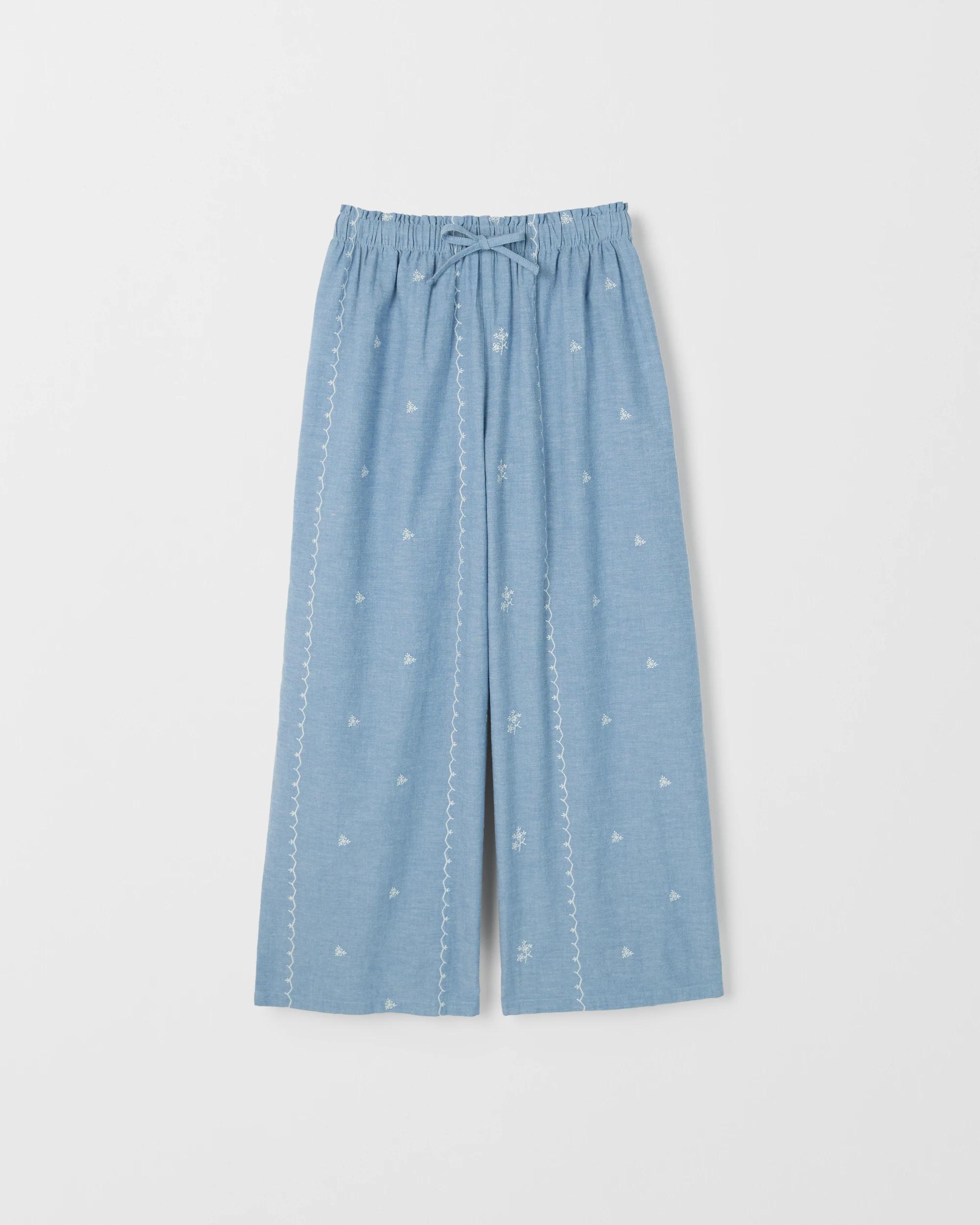 5 Target Kids Woven Wide Leg Pants CHAMBRAY, 5 of 6