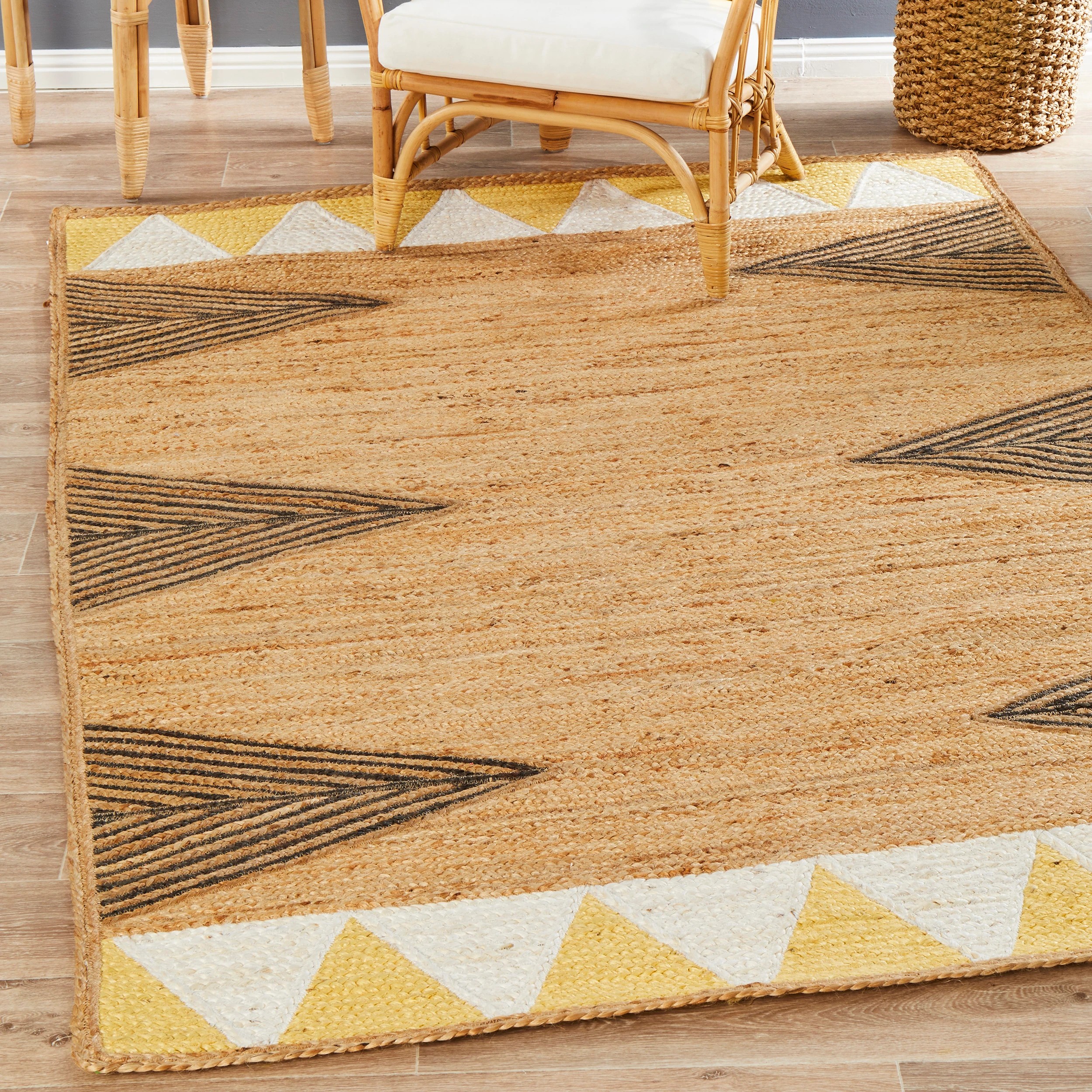 1 Common Ground Rugs Promenade 222 280x190cm - Large Hand Loomed Rug - Natural, 1 of 6