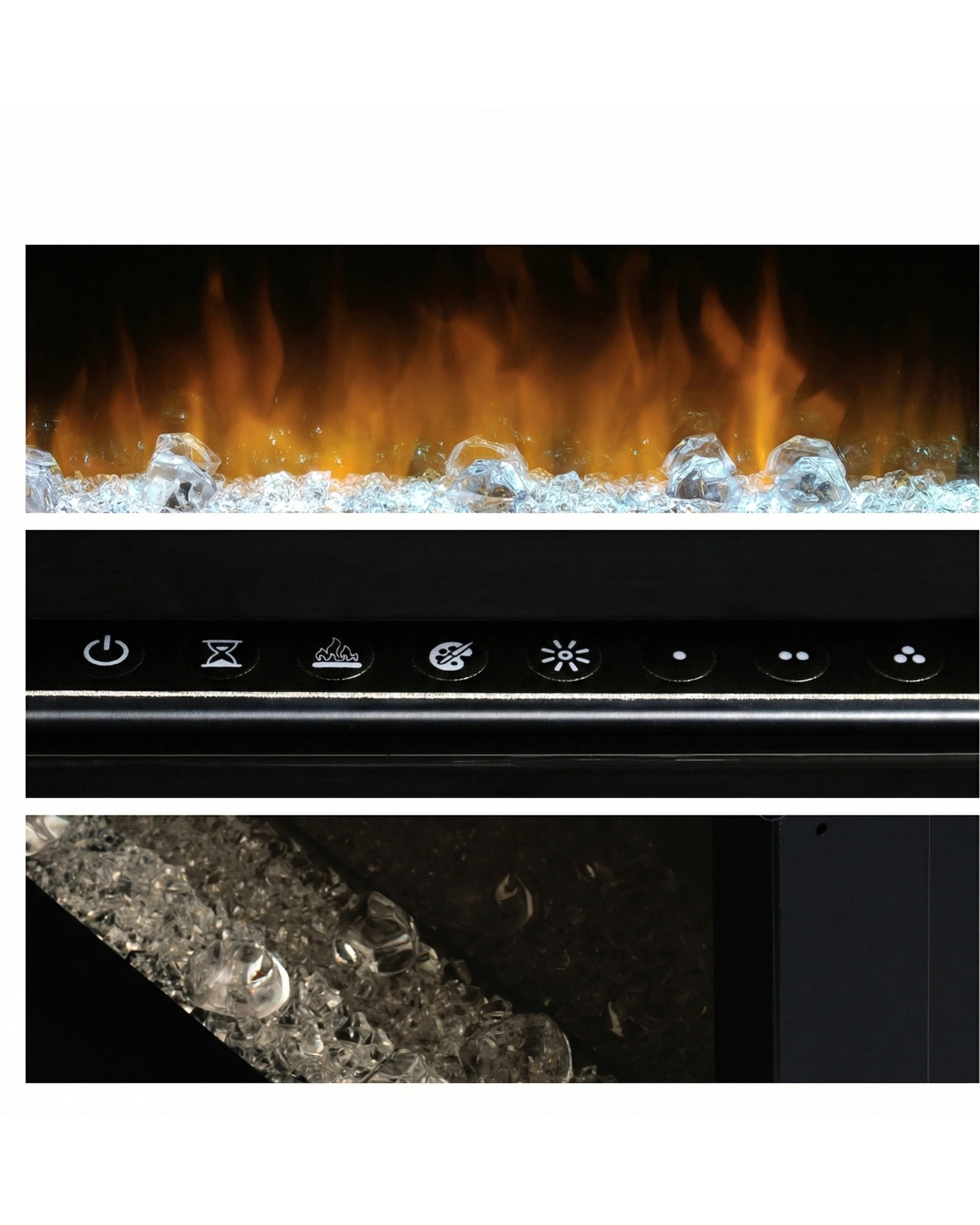 7 Dimplex PRISM Wall Mounted Electric Fireplace in 74-inches - Black, 7 of 8