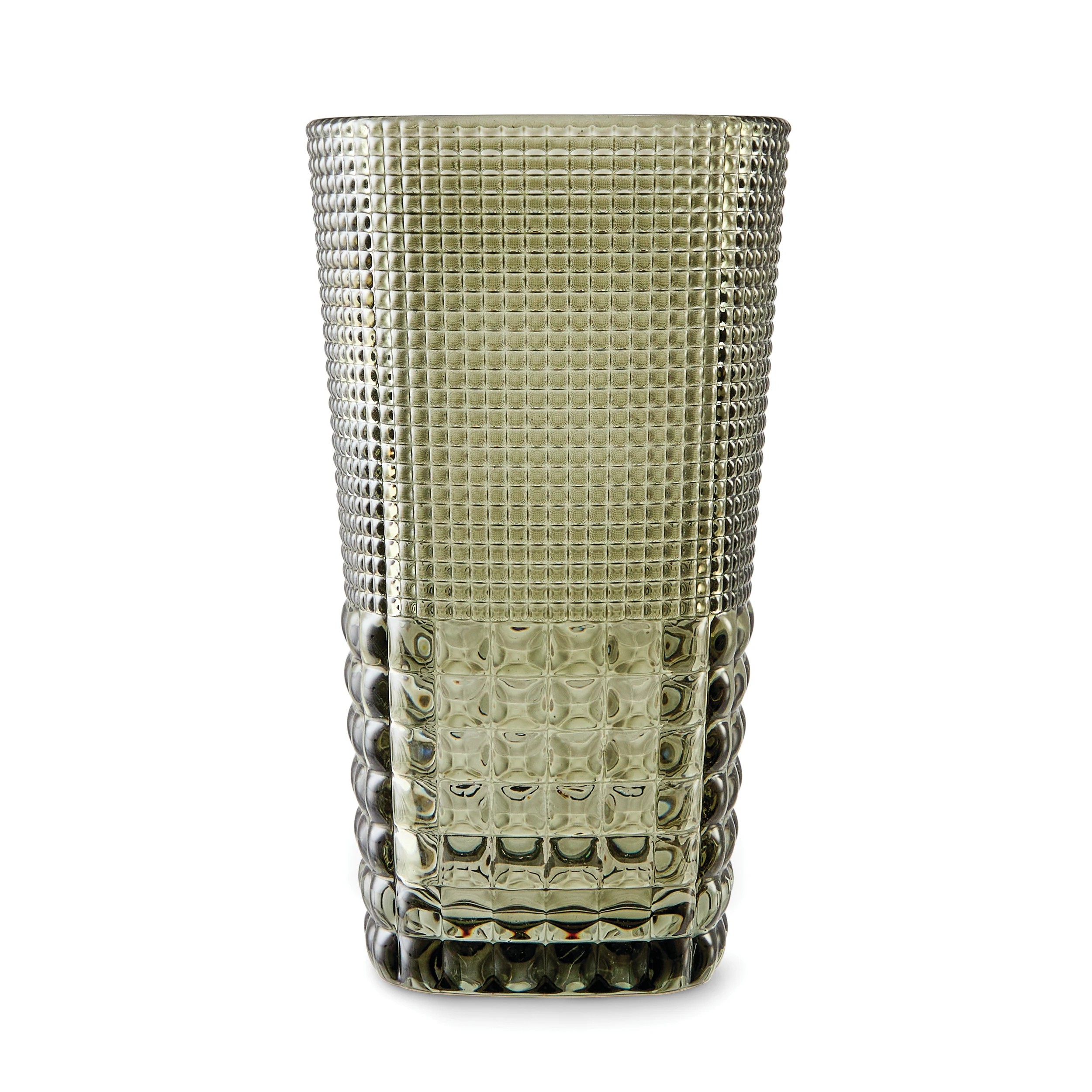 2 6 Green Beaded Highball Glasses, 2 of 6