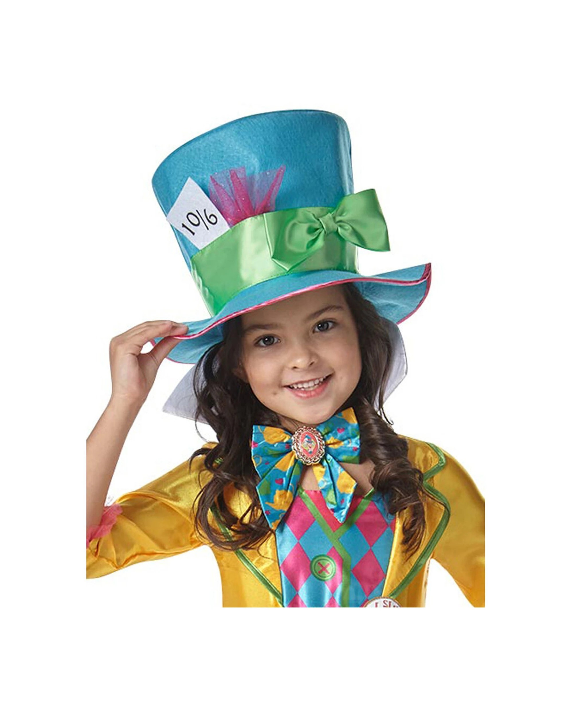 4 Disney Mad Hatter Girls Deluxe Costume 6-8 Years Halloween Cosplay Outfit - Official Licensed Product.
 - Multi, 4 of 4