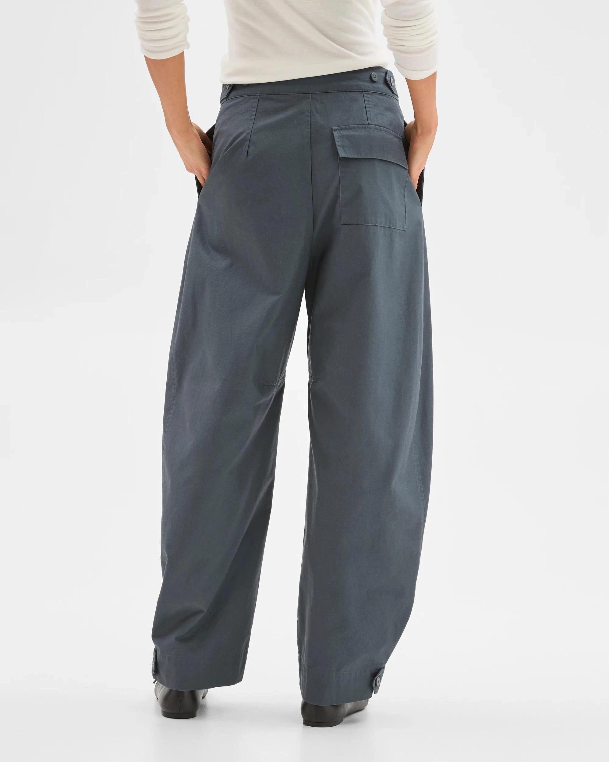 7 Lily Loves Australian Cotton Barrel Leg Cargo Pants STEEL GREY, 7 of 7