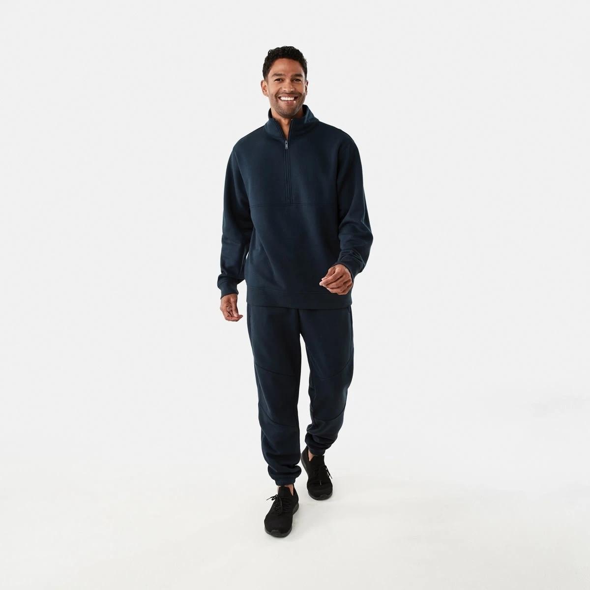 6 Active Mens Half Zip Pullover Shade Navy, 6 of 6