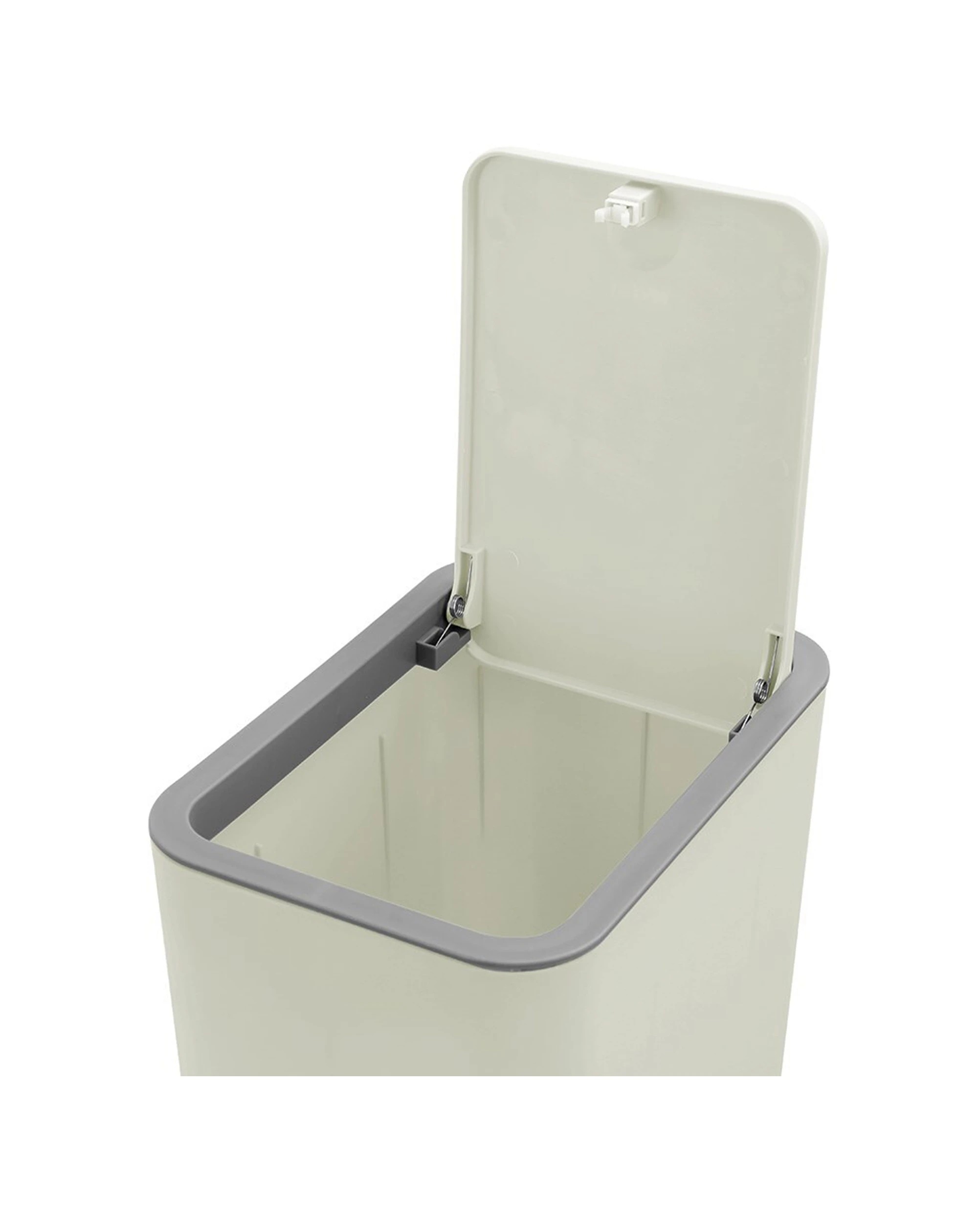 6 Boxsweden Touch Top Rubbish Bin Rectangle 10L - White, 6 of 7