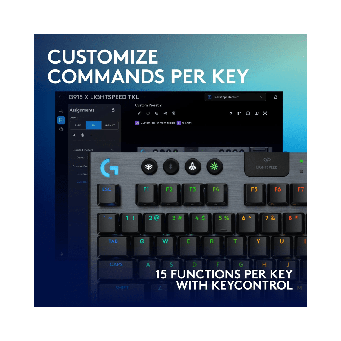 2 Logitech G915 X LIGHTSPEED TKL Low-Profile Wireless Gaming Keyboard - Black, 2 of 6