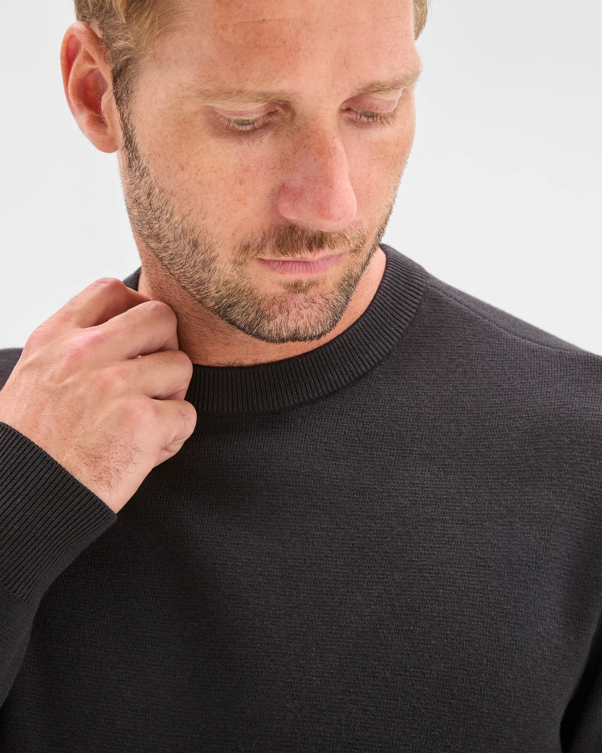 4 Preview Milano Knit Crew Neck Jumper BLACK, 4 of 5