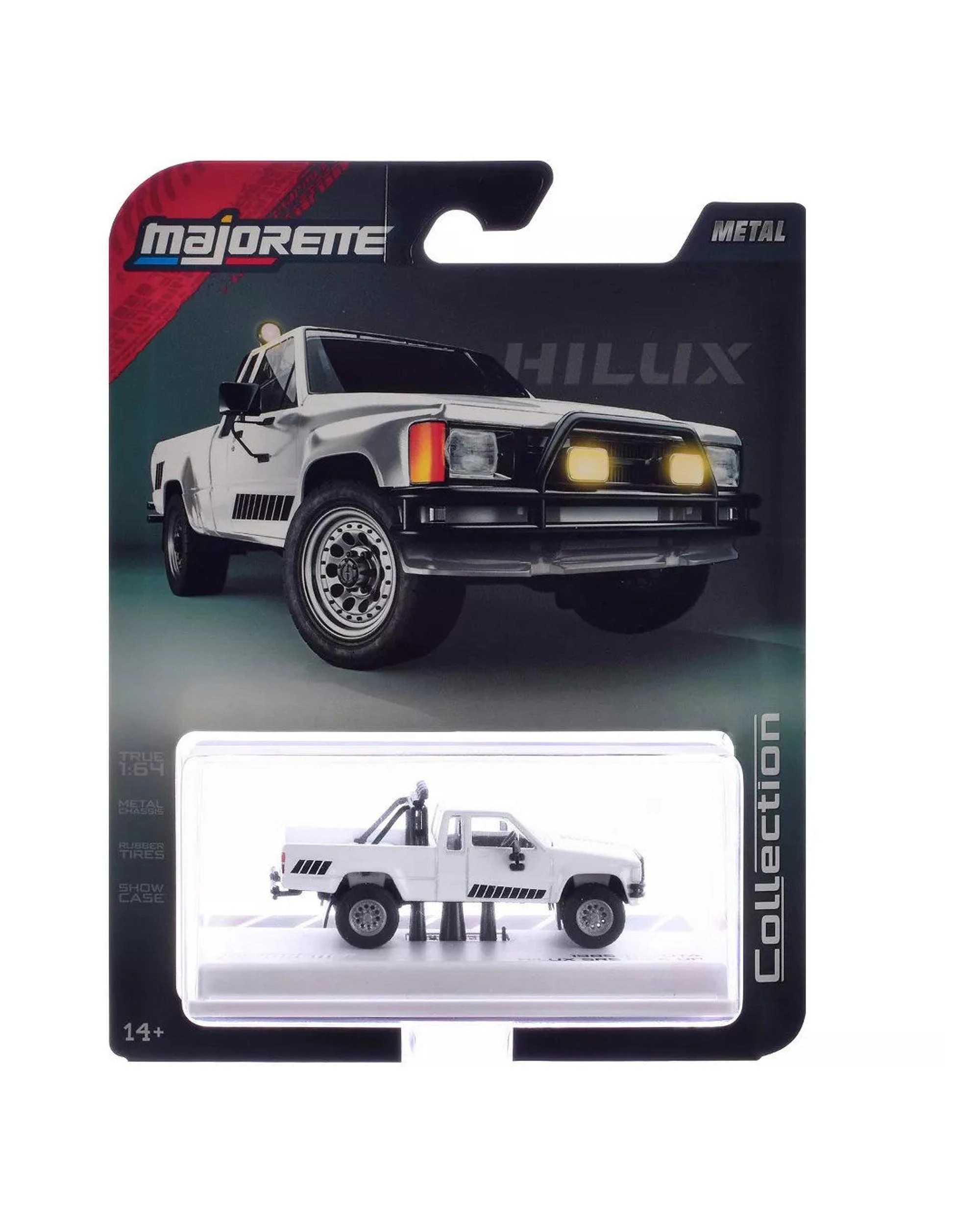 2 Majorette Collection Series 1985 Toyota Hilux SR5 Pick Up Diecast Vehicle - White, 2 of 6
