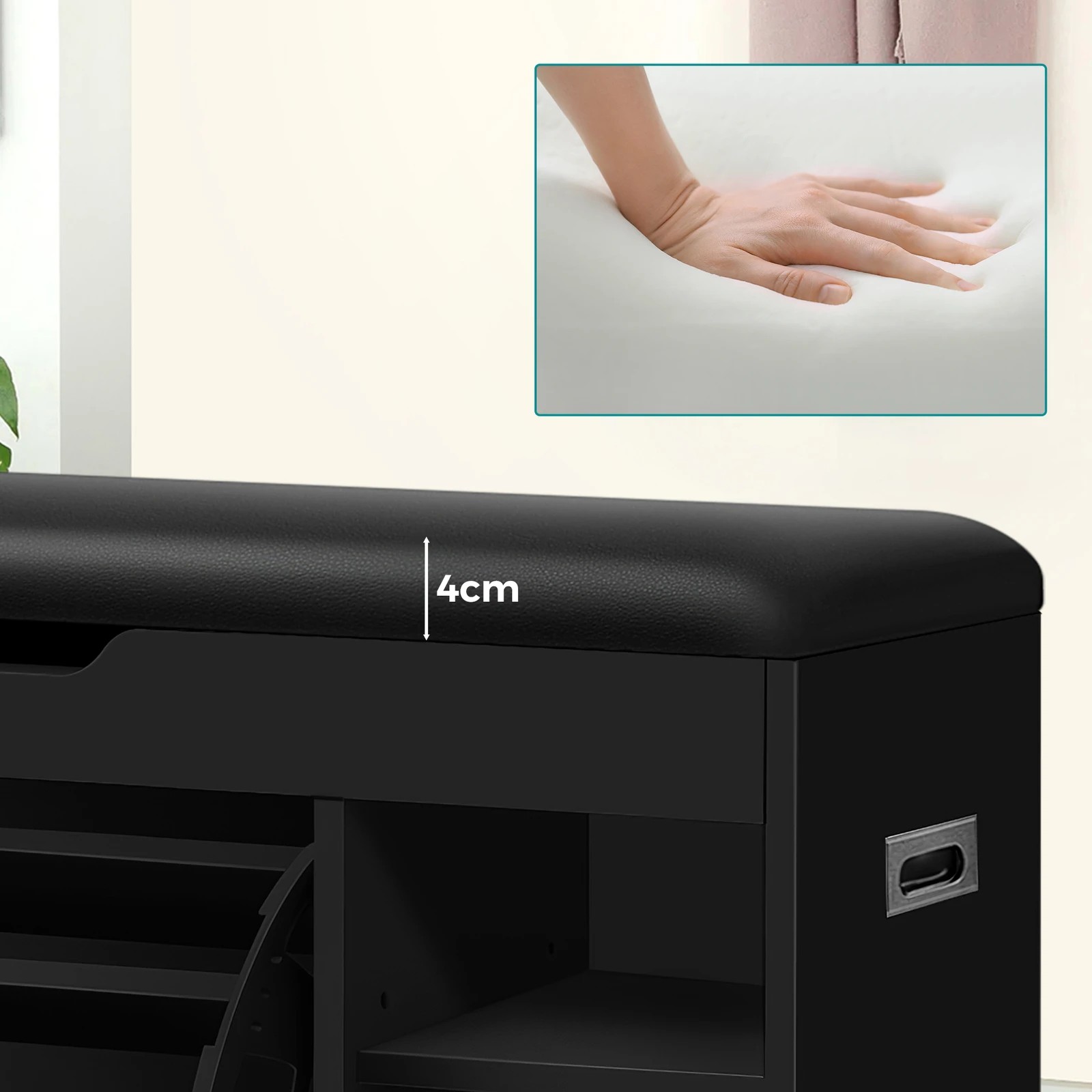 8 Alfordson Shoe Cabinet Bench Rack 18 Pairs - Black, 8 of 10