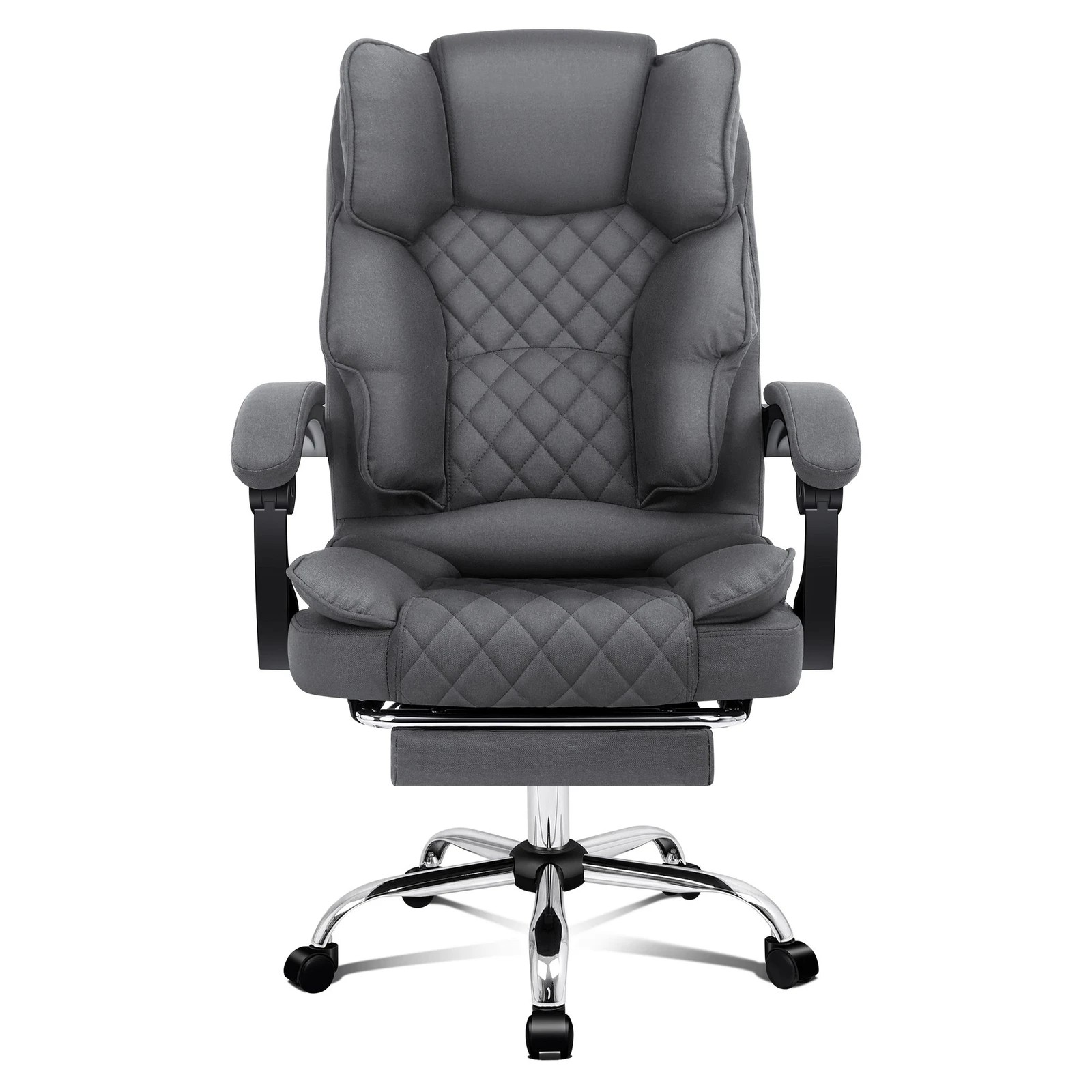 9 Alfordson Office Chair Gaming Executive Seat Computer Racer Fabric Recliner - Grey, 9 of 10