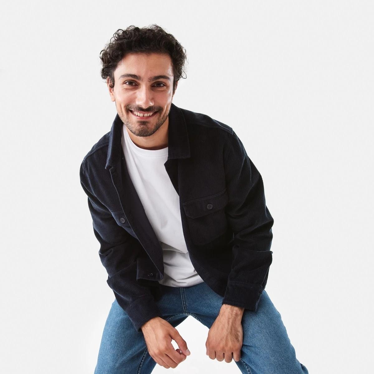 1 Long Sleeve Corduroy Overshirt Sky Cptn, 1 of 8