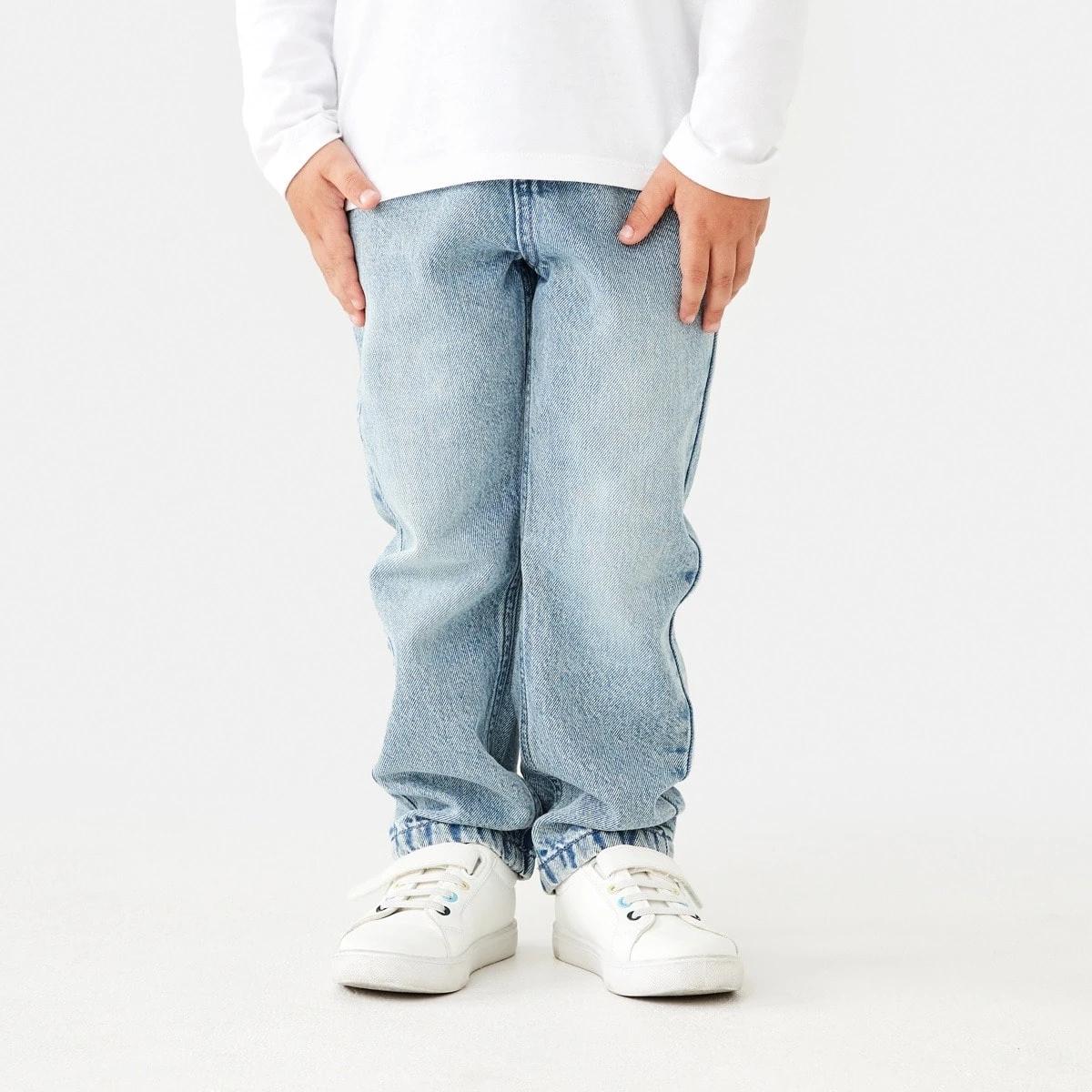 1 Straight Leg Denim Jeans MID WASH, 1 of 8