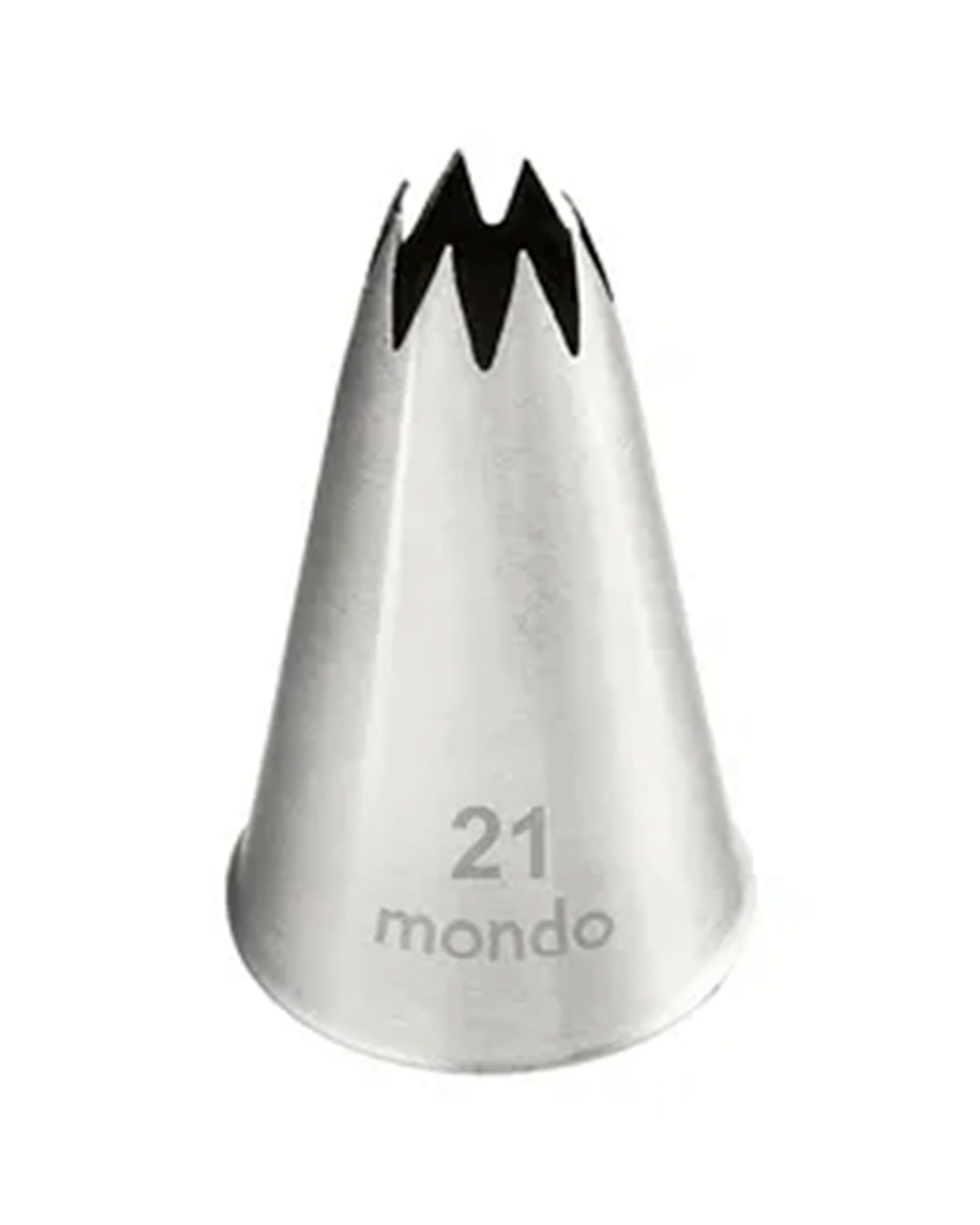 1 Mondo Stainless Steel Star Piping Tip Size 21 Professional Grade - Silver, 1 of 3