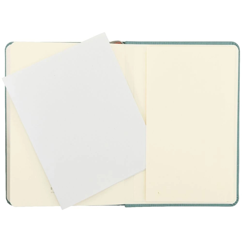 5 Modena A6 Linen Plain Notebook Teal, 5 of 5
