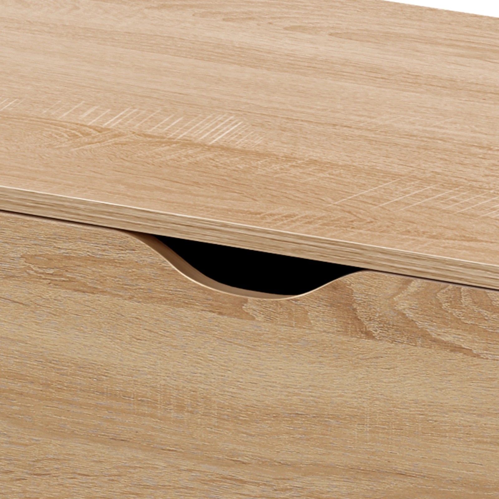 8 Alfordson Coffee Table Storage Tables 2 Drawers Shelf Modern Desk - Oak, 8 of 10