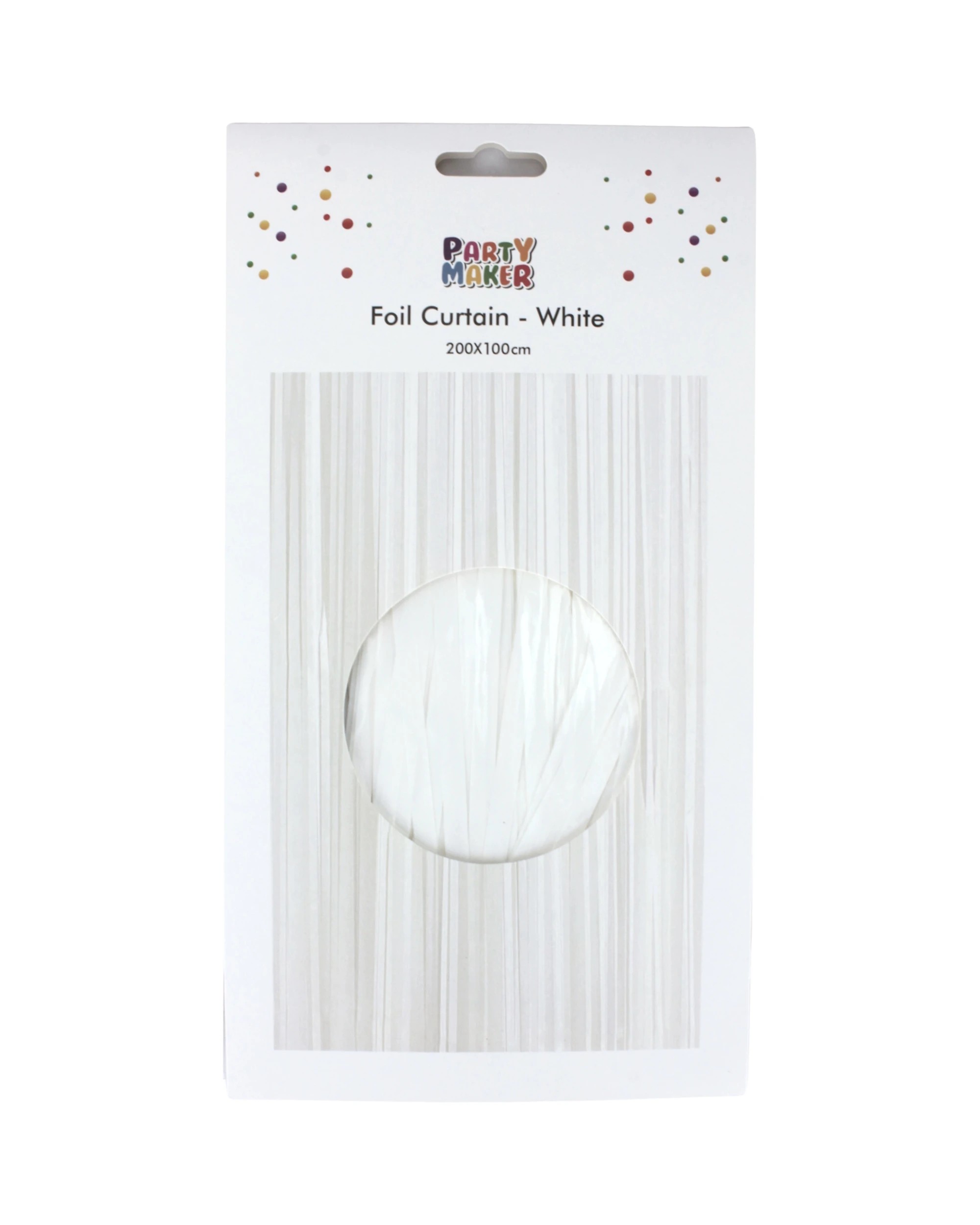 2 Partyrama White Plastic Backdrop Door Curtain 100cm x 200cm - White, 2 of 2