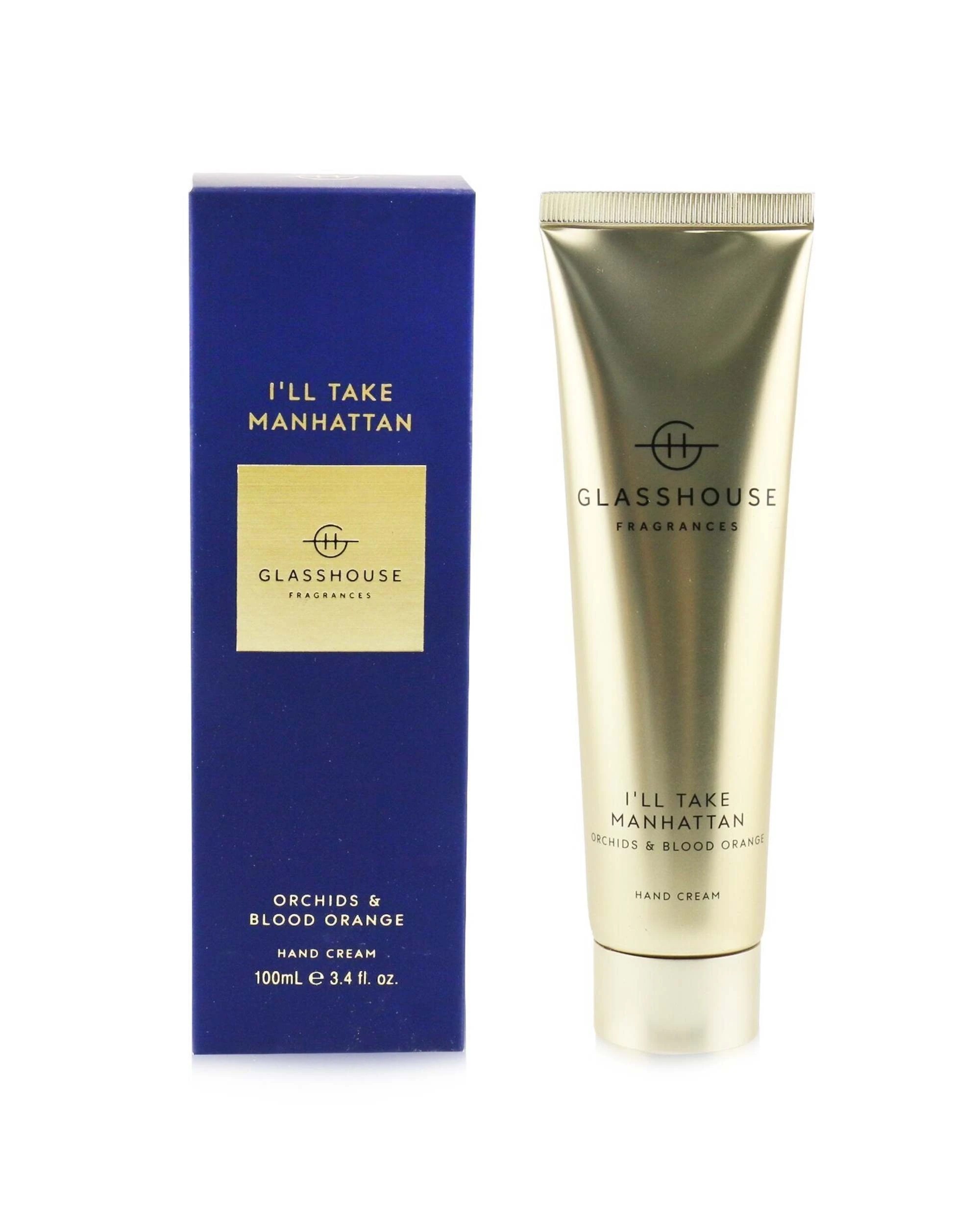 1 Glasshouse Hand Cream - I'll Take Manhattan (Orchids & Blood Orange) 100ml/3.4oz, 1 of 3