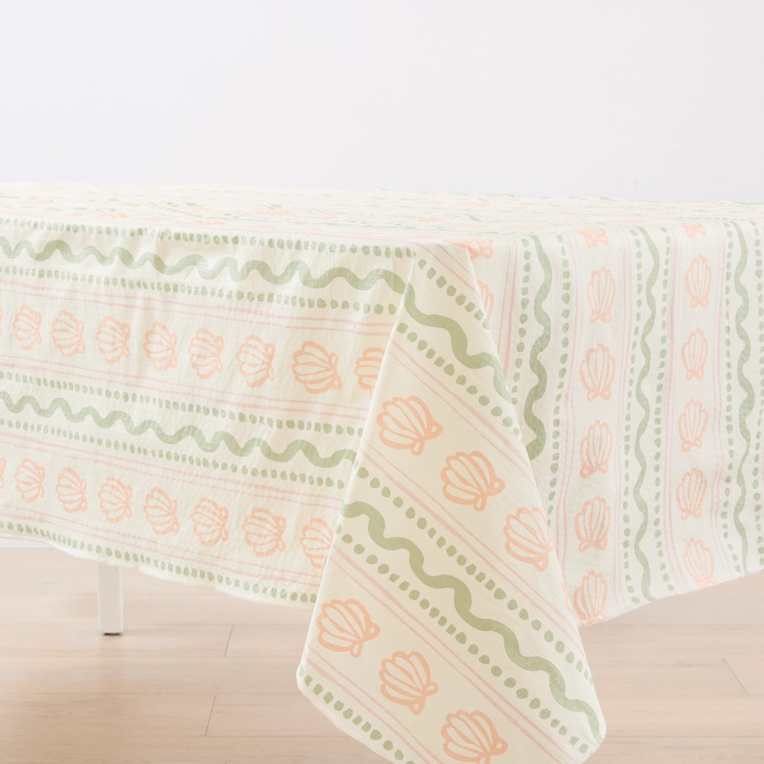 2 Shells Extra Large Flannel Back Tablecloth, 2 of 5