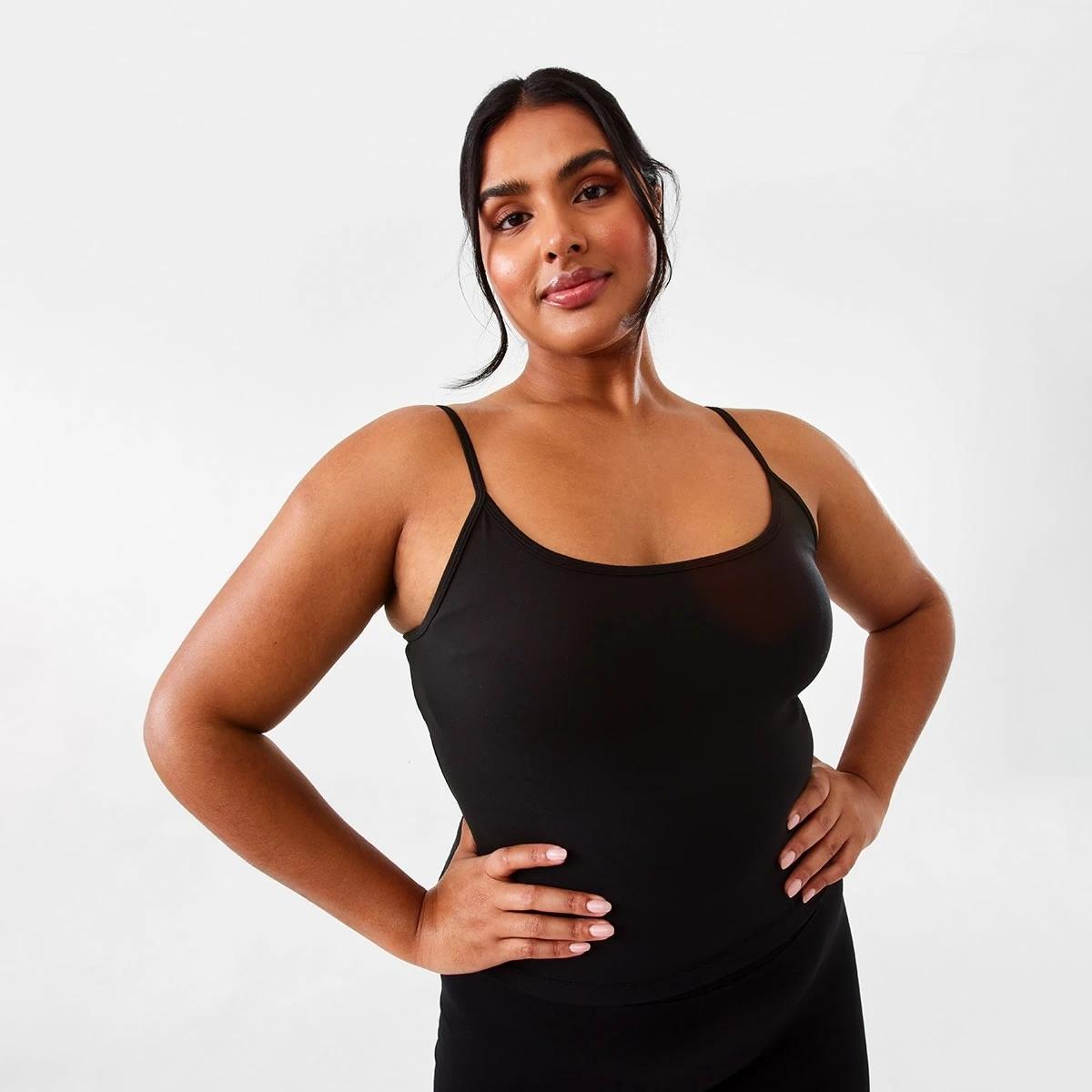 3 Active Womens Ultrasoft Shelf Tank BLACK, 3 of 9