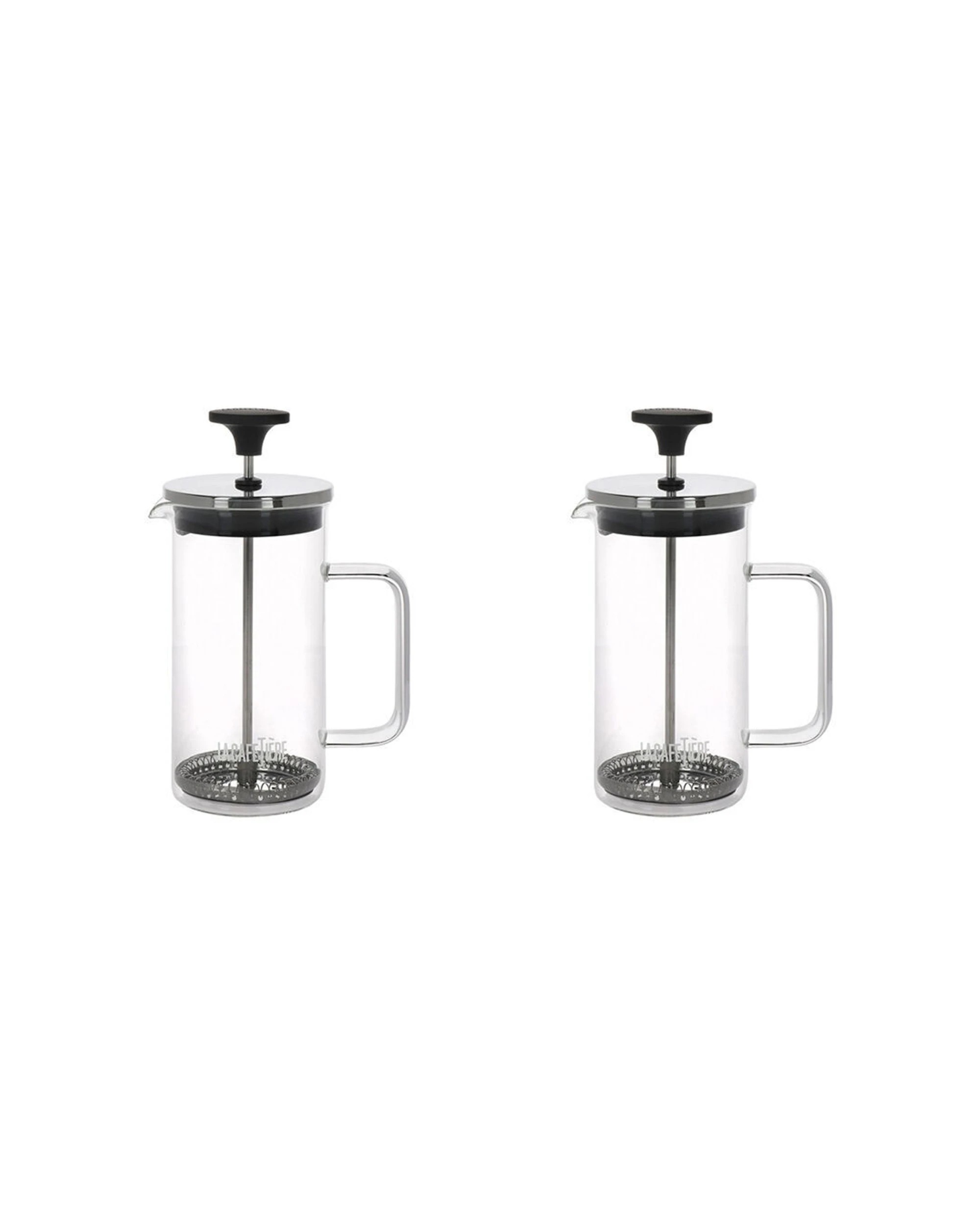 1 La Cafetiere 2PK 3-Cup Glass Coffee French Press Stainless Steel Filter - Clear, 1 of 3