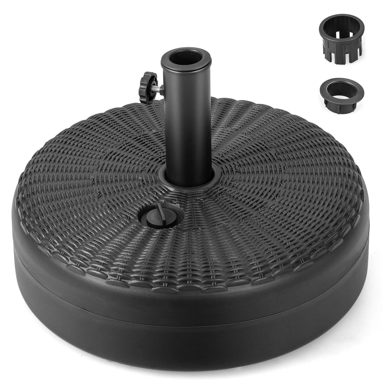 1 Costway Fillable Umbrella Base Heavy Duty Patio Umbrella Holder - Black, 1 of 1